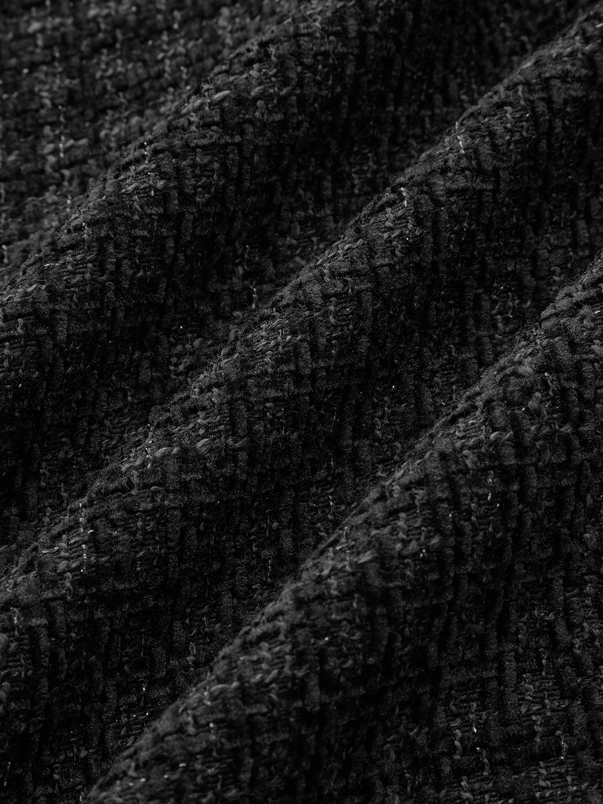 Chain Detail Tweed Sleeveless Mini Dress - Wholesalesil