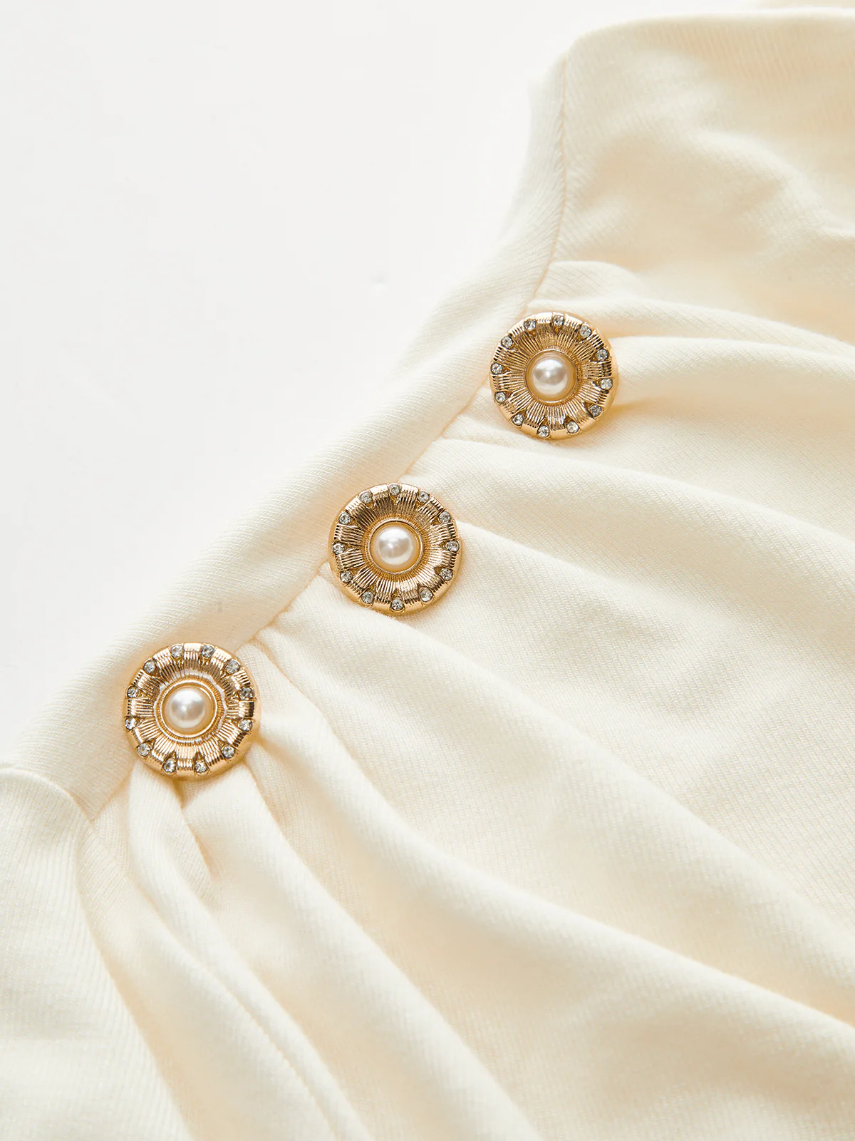 Ruched Shoulder-Decor Long Sleeve Bodysuit - Wholesalesil