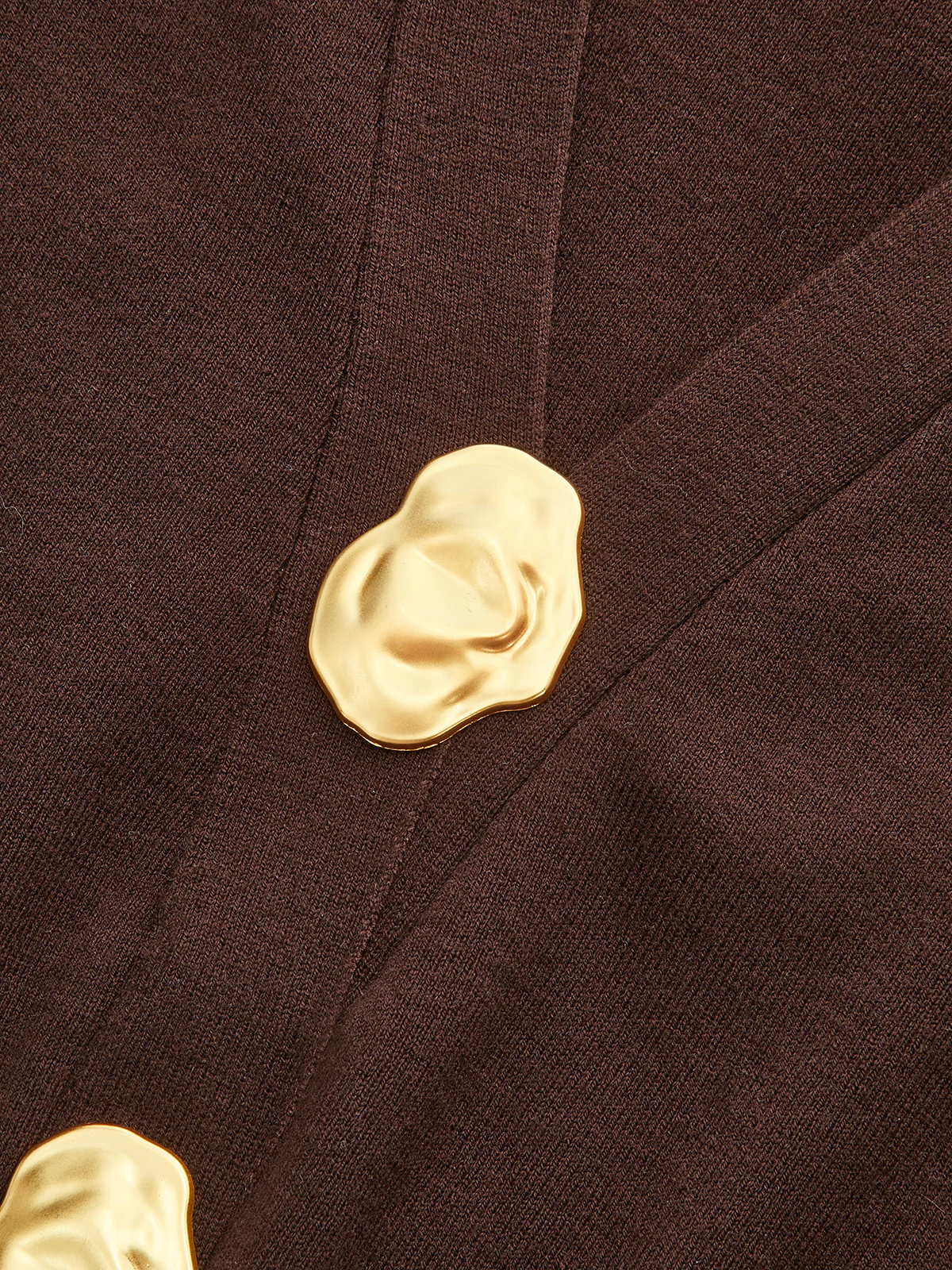 Metal Button V-Neck Knit Cardigan - Wholesalesil