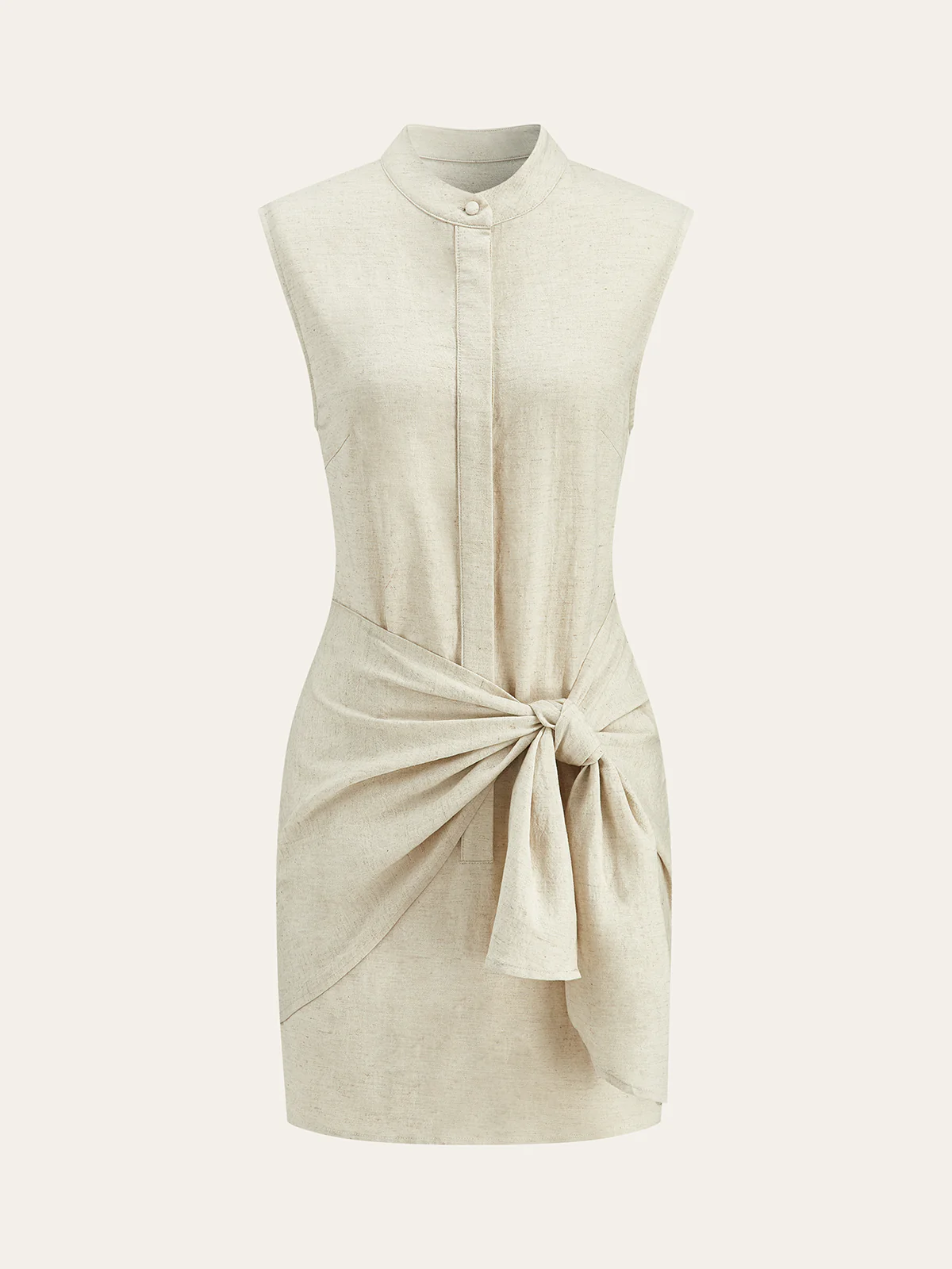 Linen Side-Knot Dress - Wholesalesil