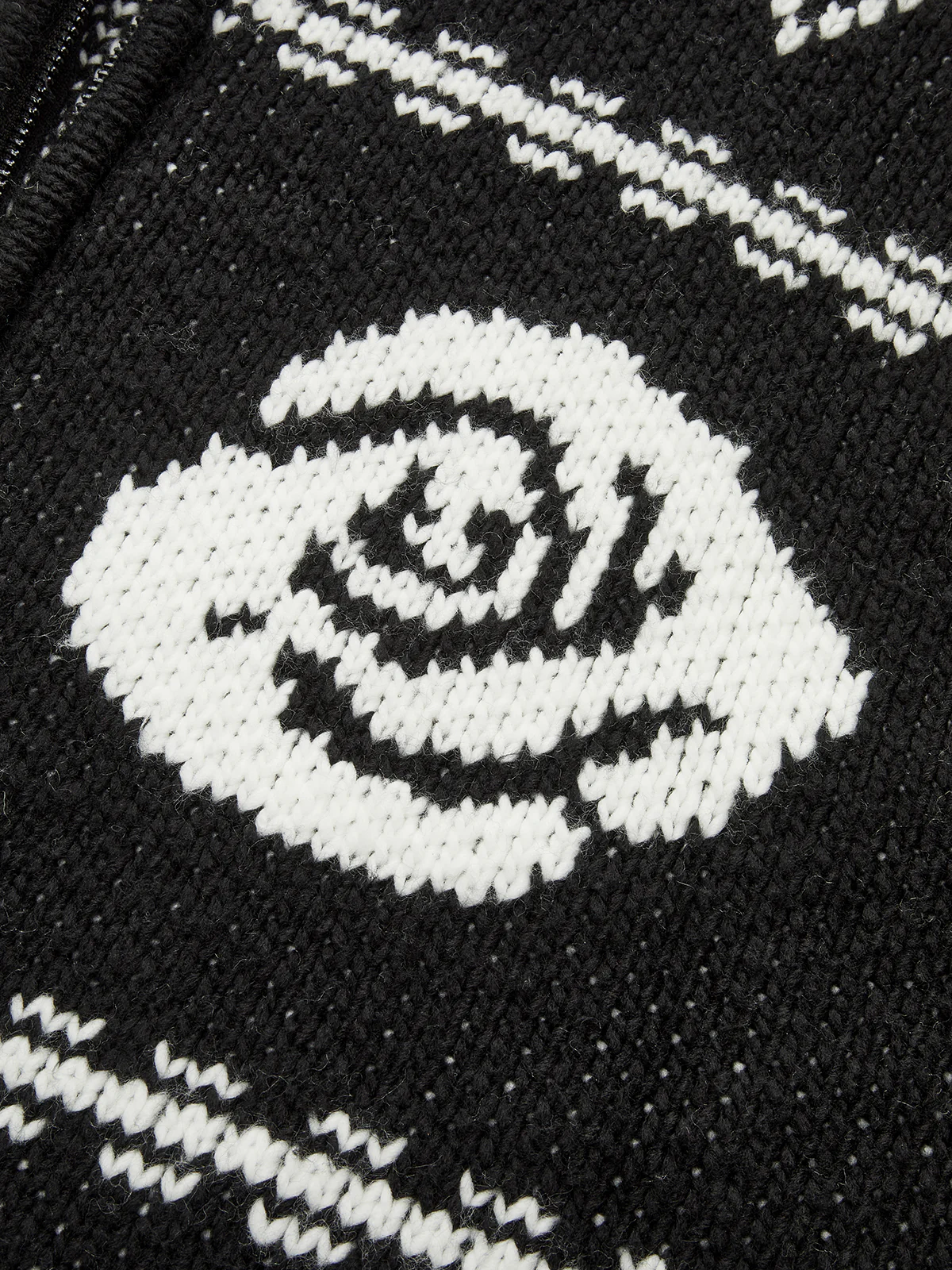 Fair Isle Zip-Up Knit Cardigan - Wholesalesil