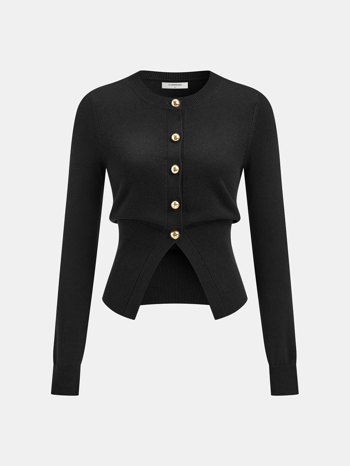 Metal Button Knit Cardigan - Wholesalesil