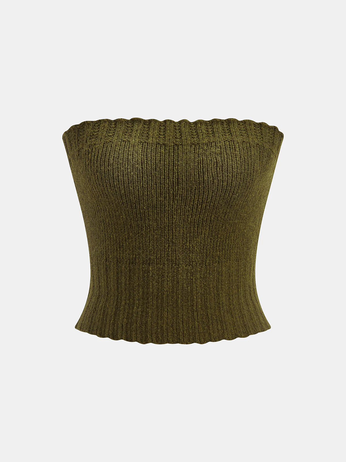 Knit Strapless Top and Cardigan Two-Piece Set - Wholesalesil