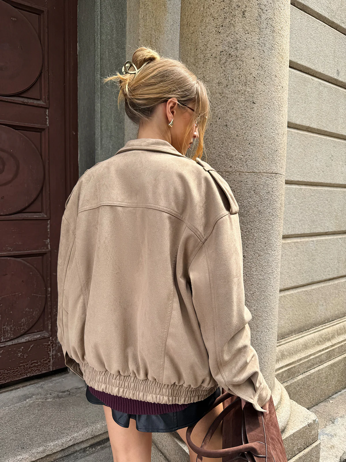 Oversized Long-Sleeve Utility Jacket - Wholesalesil