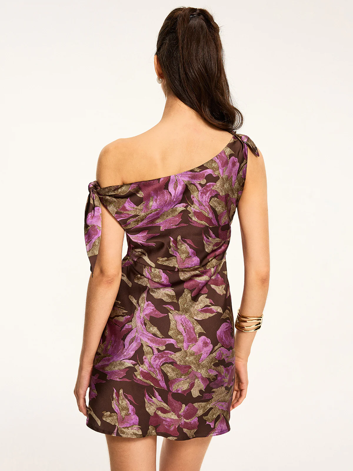 Floral Print Off-Shoulder Mini Dress - Wholesalesil