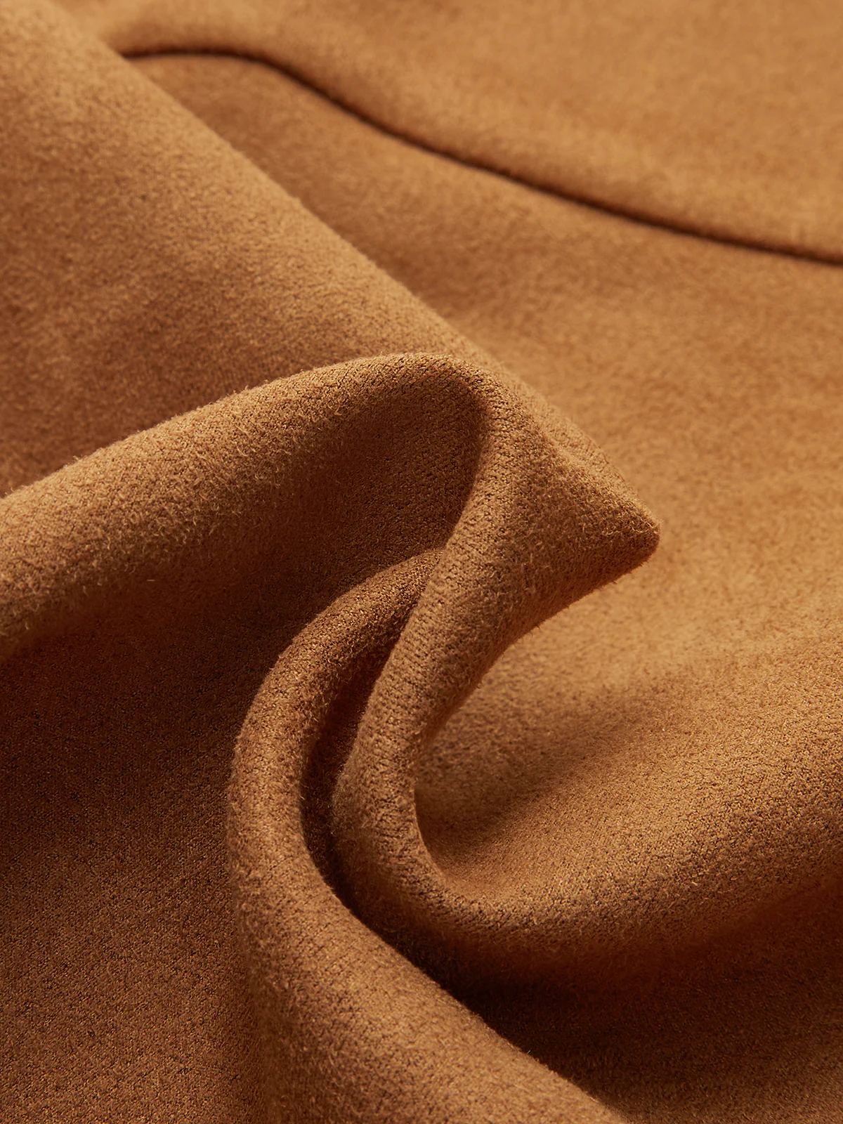 Suede Effect Mid-Waist Paneled Pants - Wholesalesil