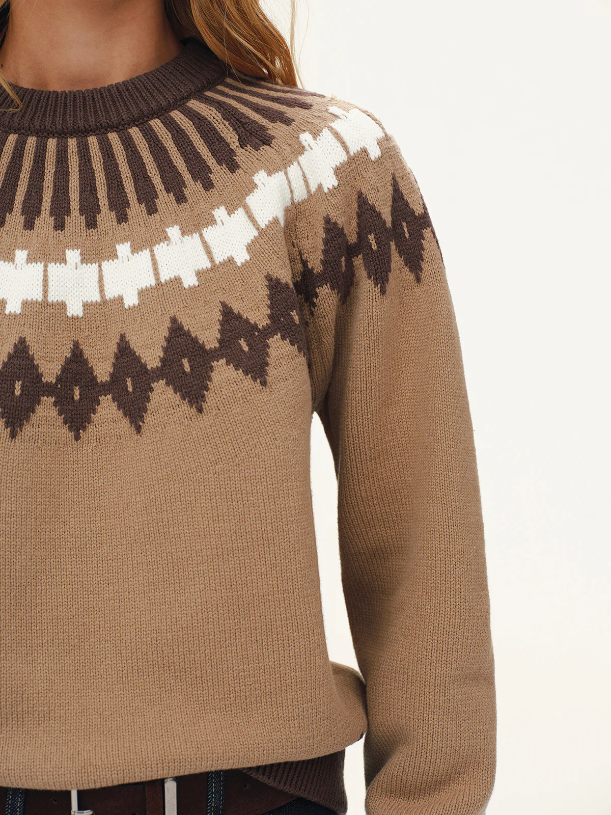 Fair Isle Knitted Sweater - Wholesalesil