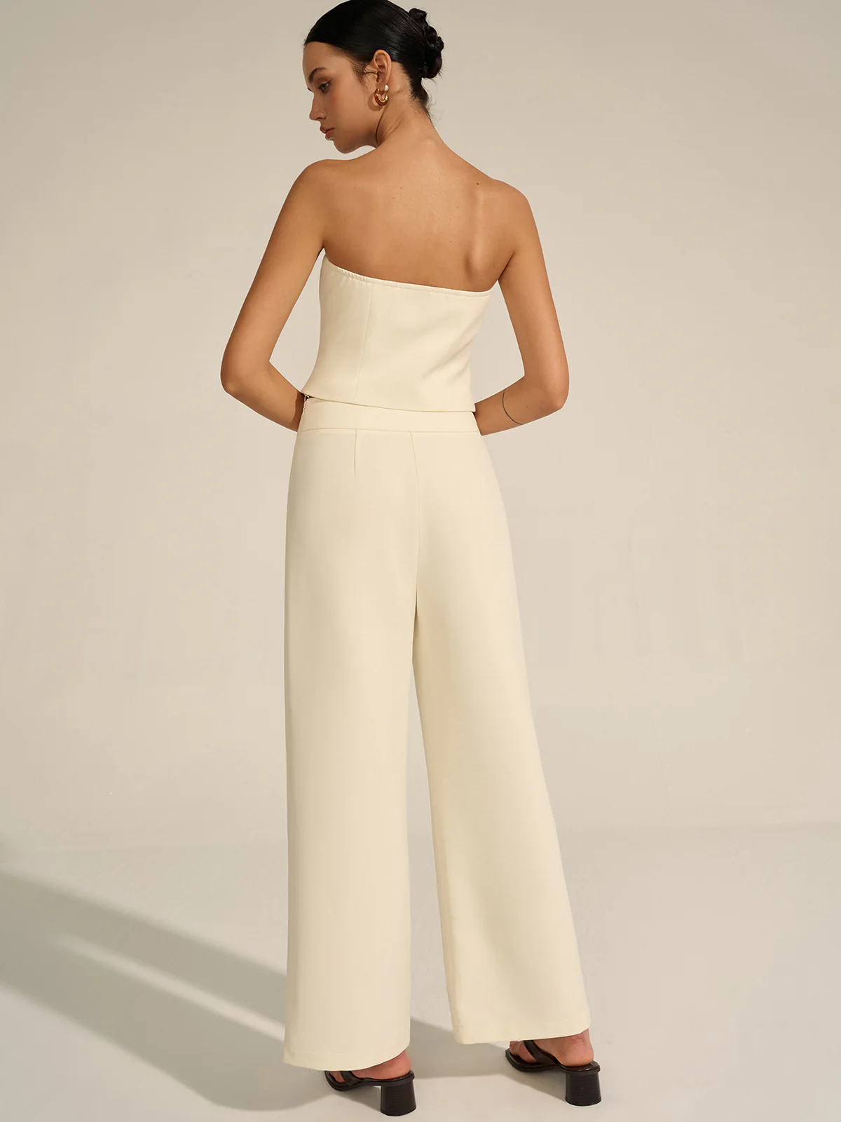 Metal Decor Mid-Waist Pants - Wholesalesil