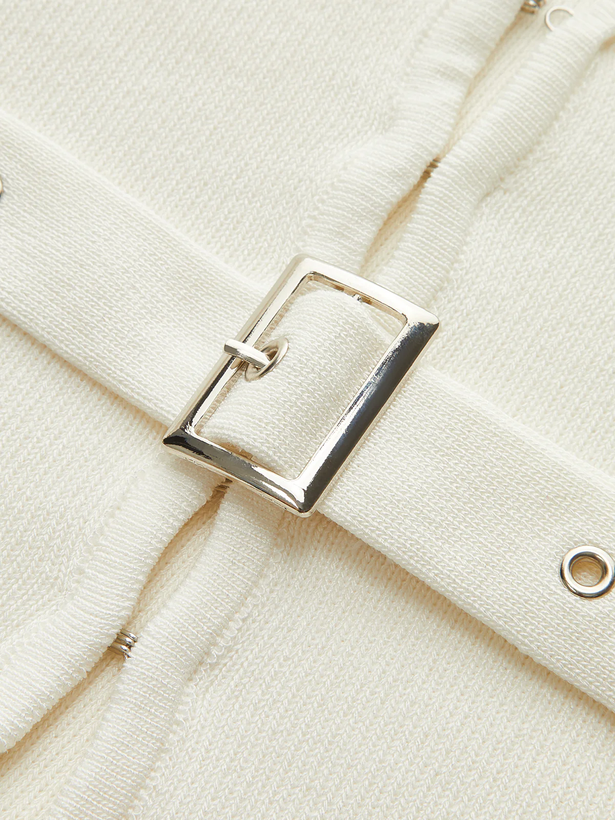 Belted V-Neck Knit Cardigan - Wholesalesil