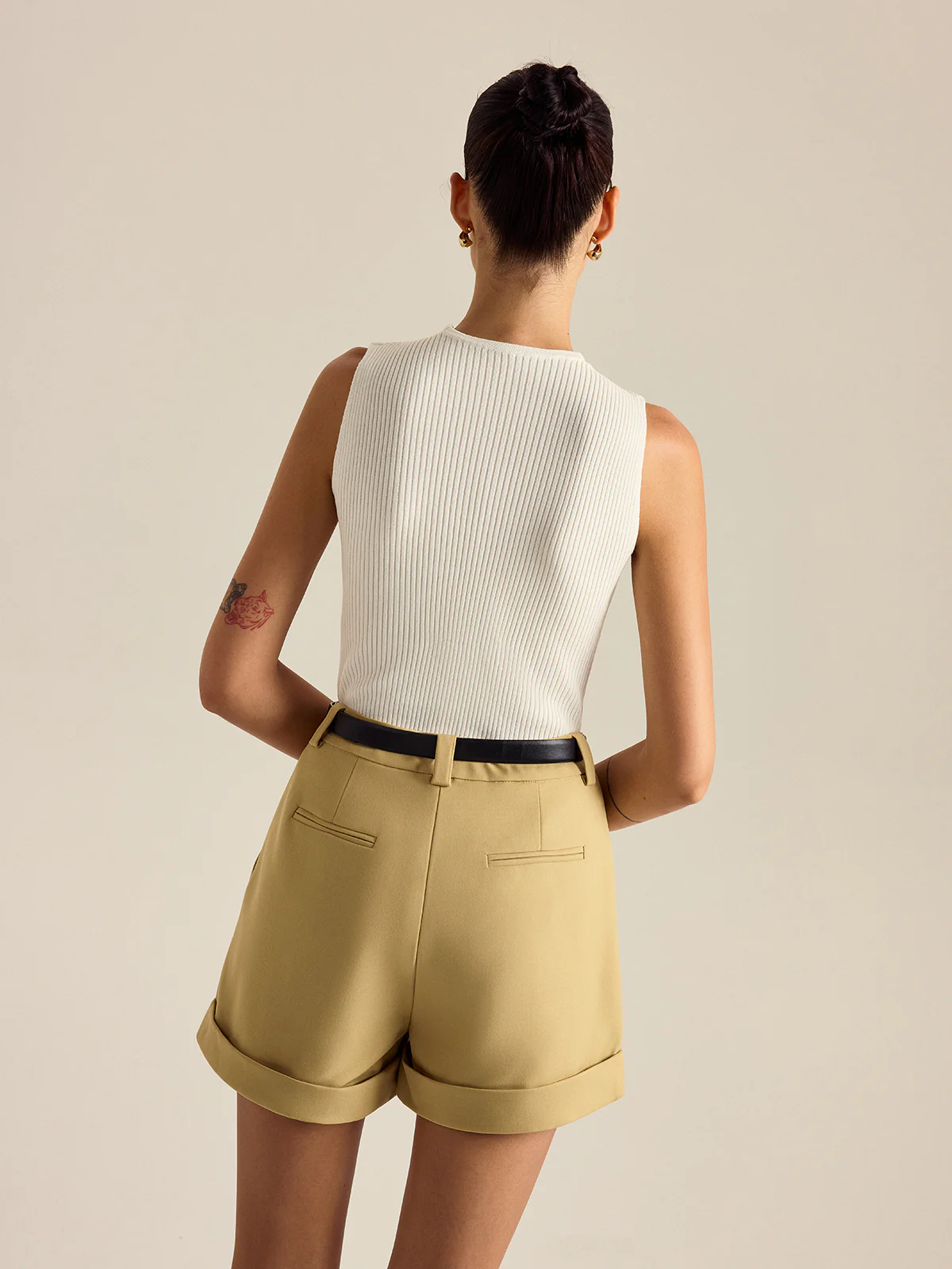 Ribbed Knit Crisscross Tank Top - Wholesalesil