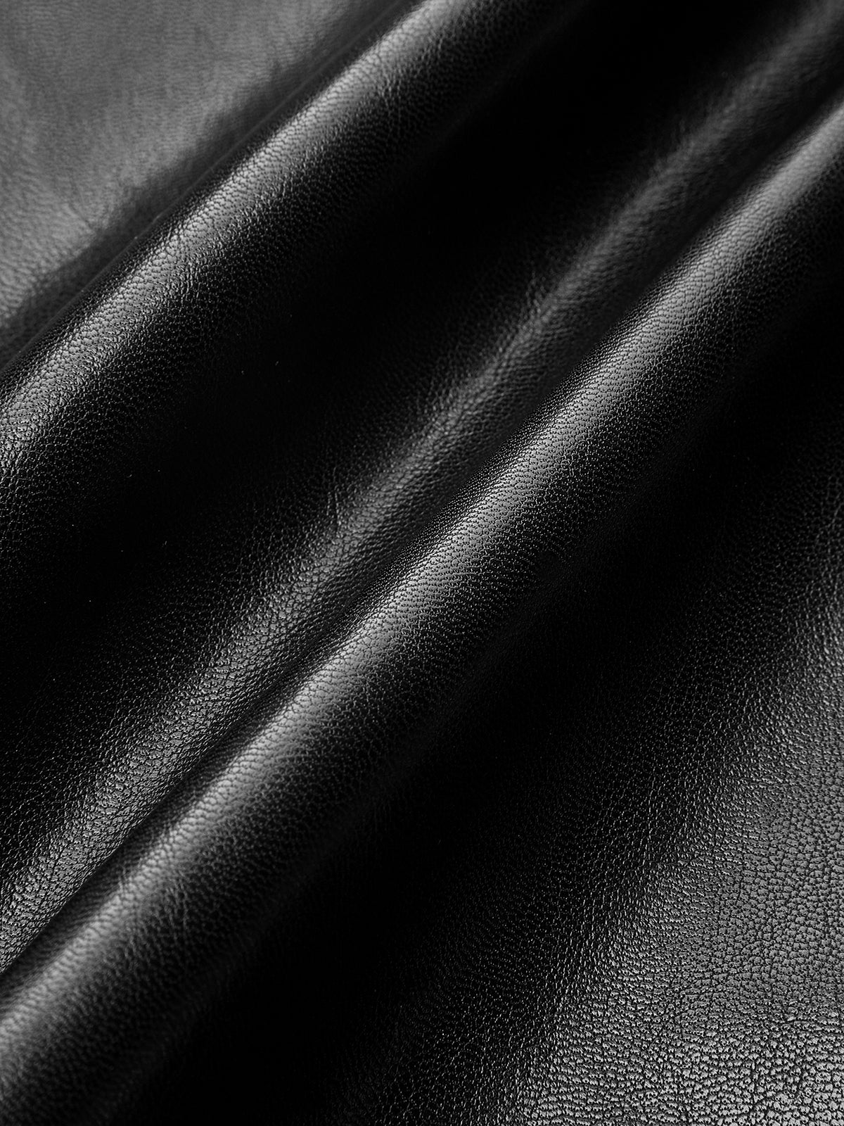 Asymmetric Waistband Faux Leather Pants - Wholesalesil