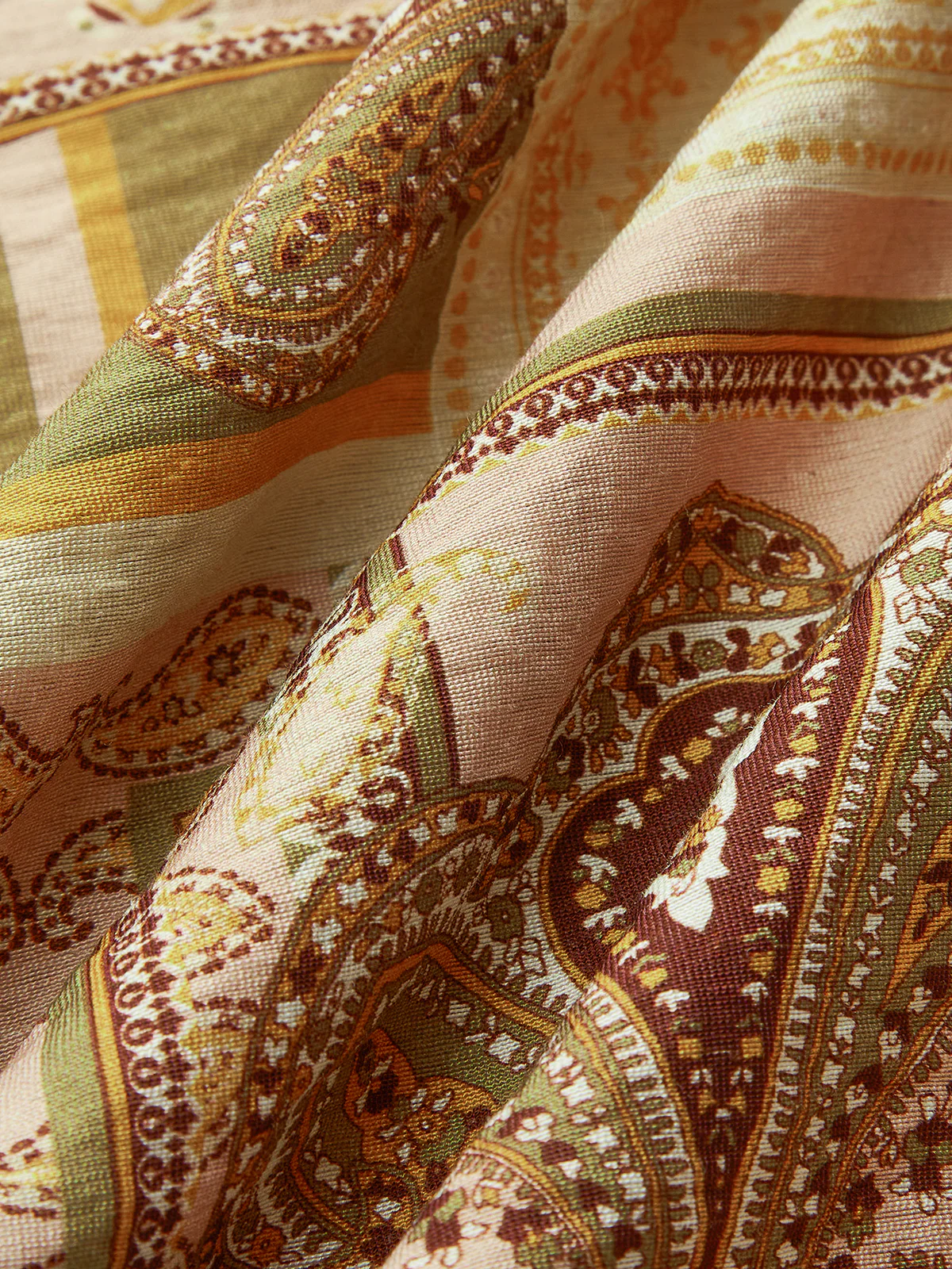 Paisley Print Spaghetti Strap Midi Dress - Wholesalesil