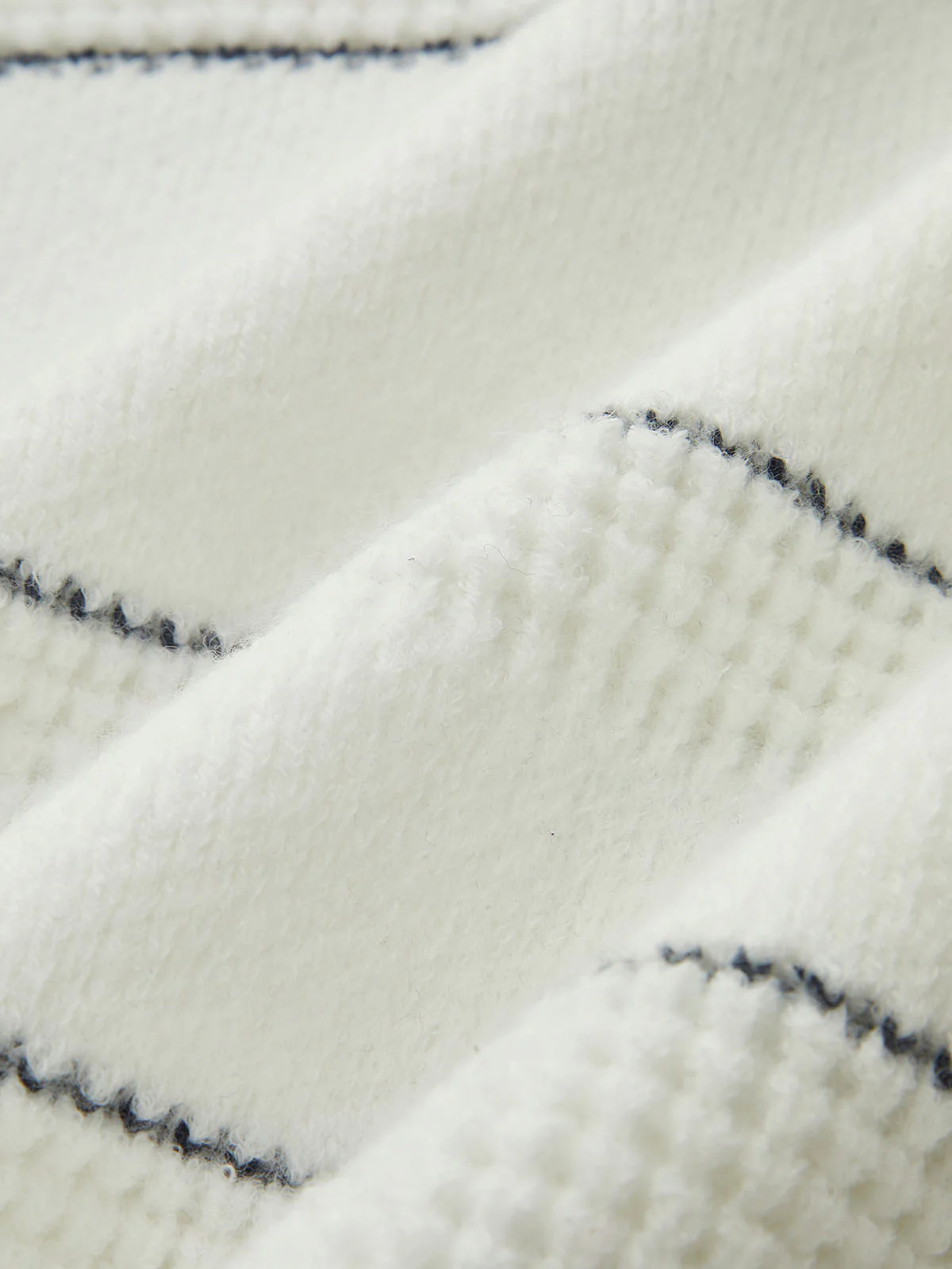 Denim Collar Striped Sweater - Wholesalesil