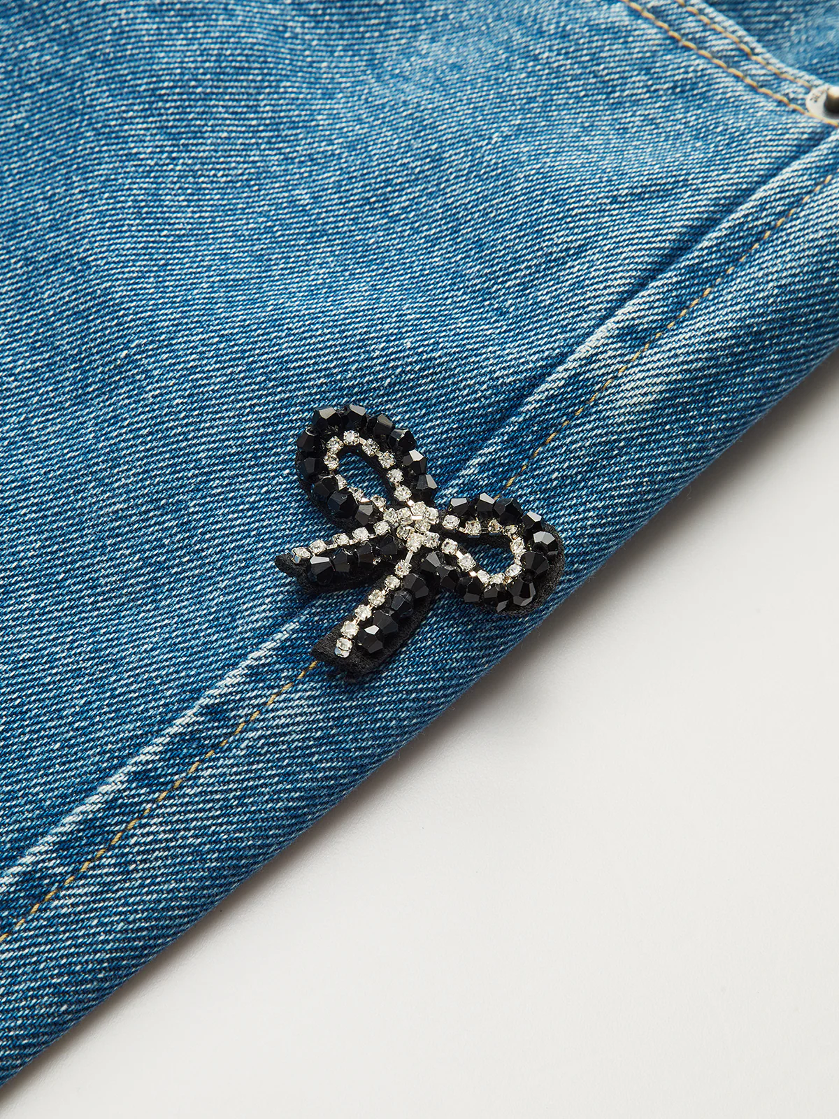 Bow Detail Wide-Leg Jeans - Wholesalesil