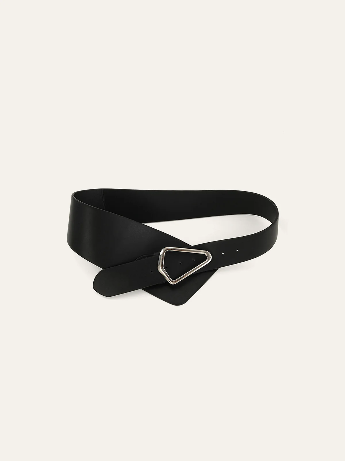 Triangle Buckle Irregular Wide Belt - Wholesalesil