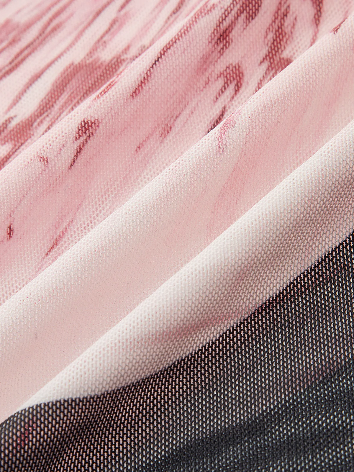 Sheer Mesh Mock Neck Floral Top - Wholesalesil