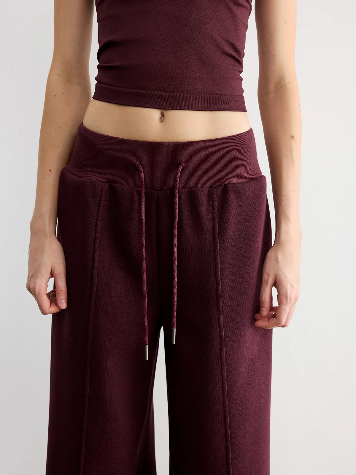 Drawstring Wide-Leg Knit Pants - Wholesalesil