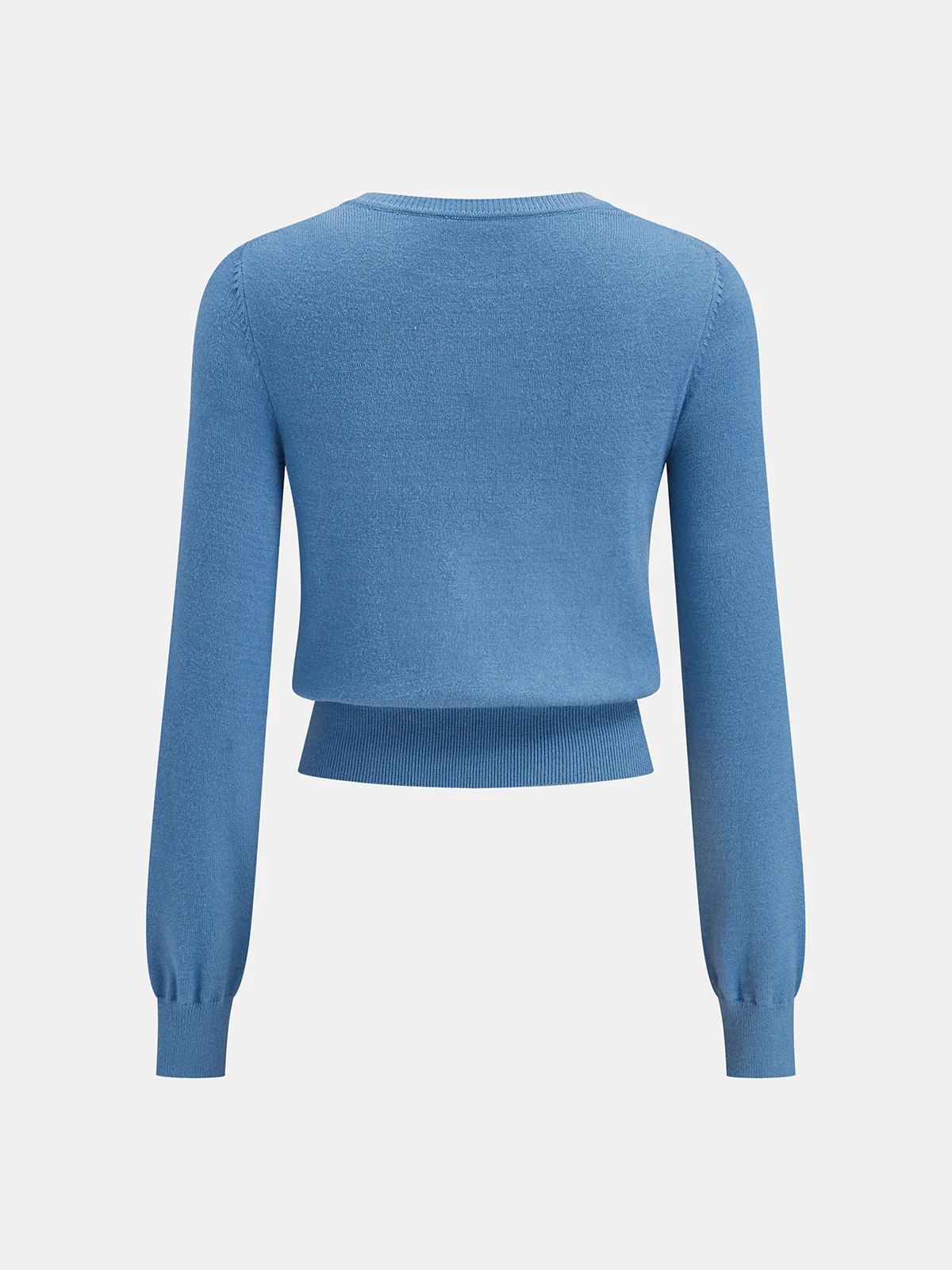 Asymmetrical Metal Button Knit Top - Wholesalesil