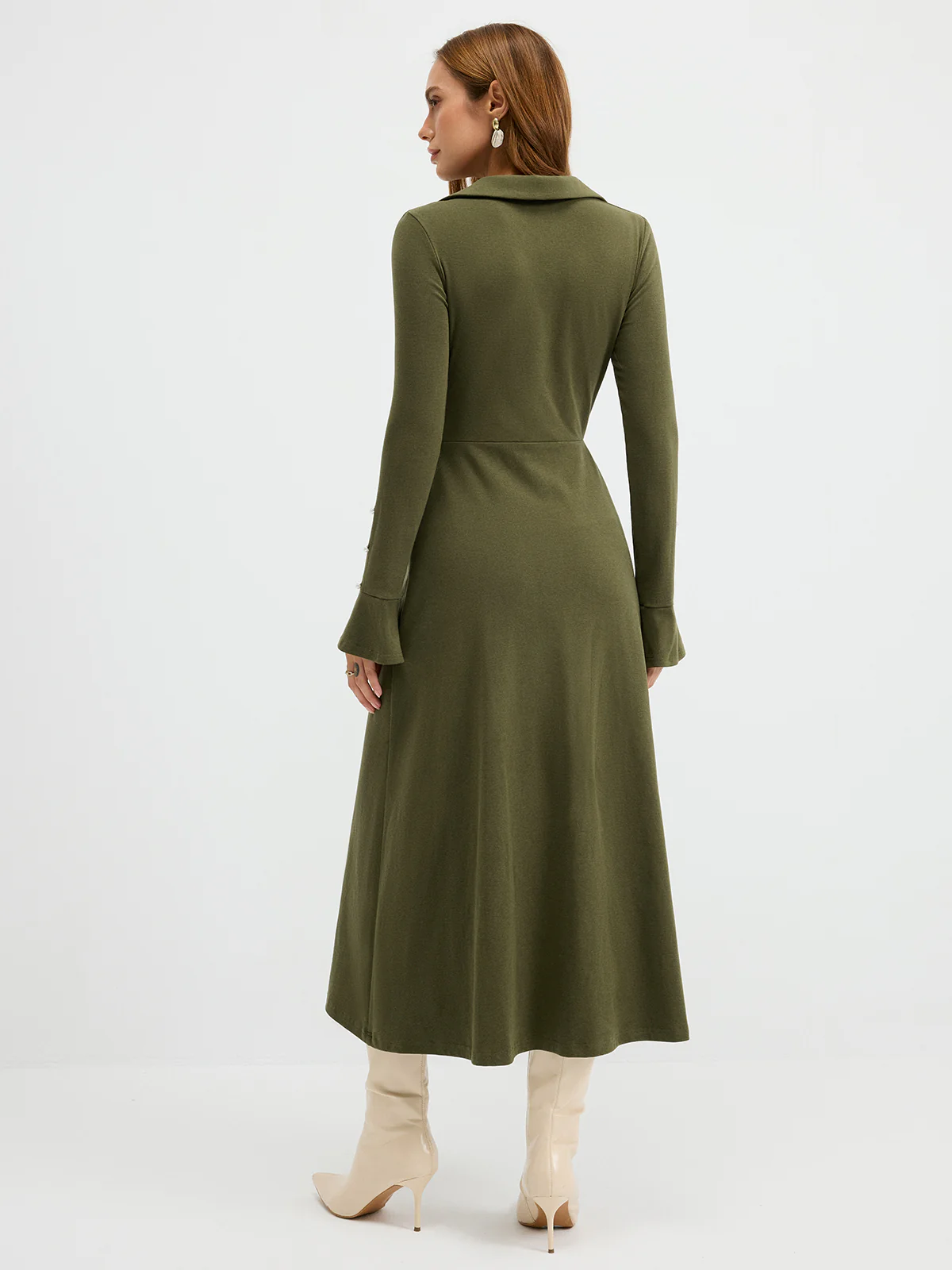 Asymmetrical Twist Knit Maxi Dress - Wholesalesil