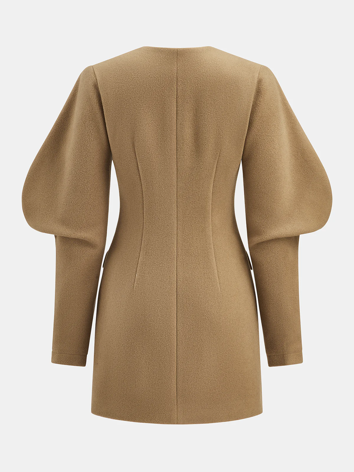 Puff Sleeve Tailored Cotton-Blend Mini Dress - Wholesalesil