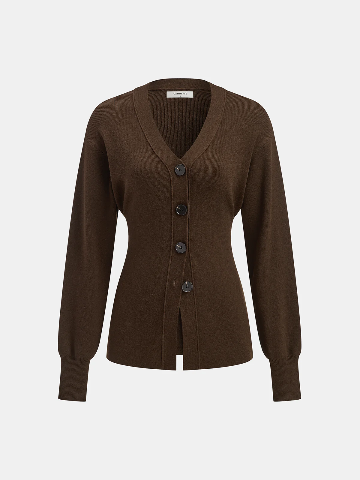 Wool-Blend V-Neck Button-Down Cardigan - Wholesalesil