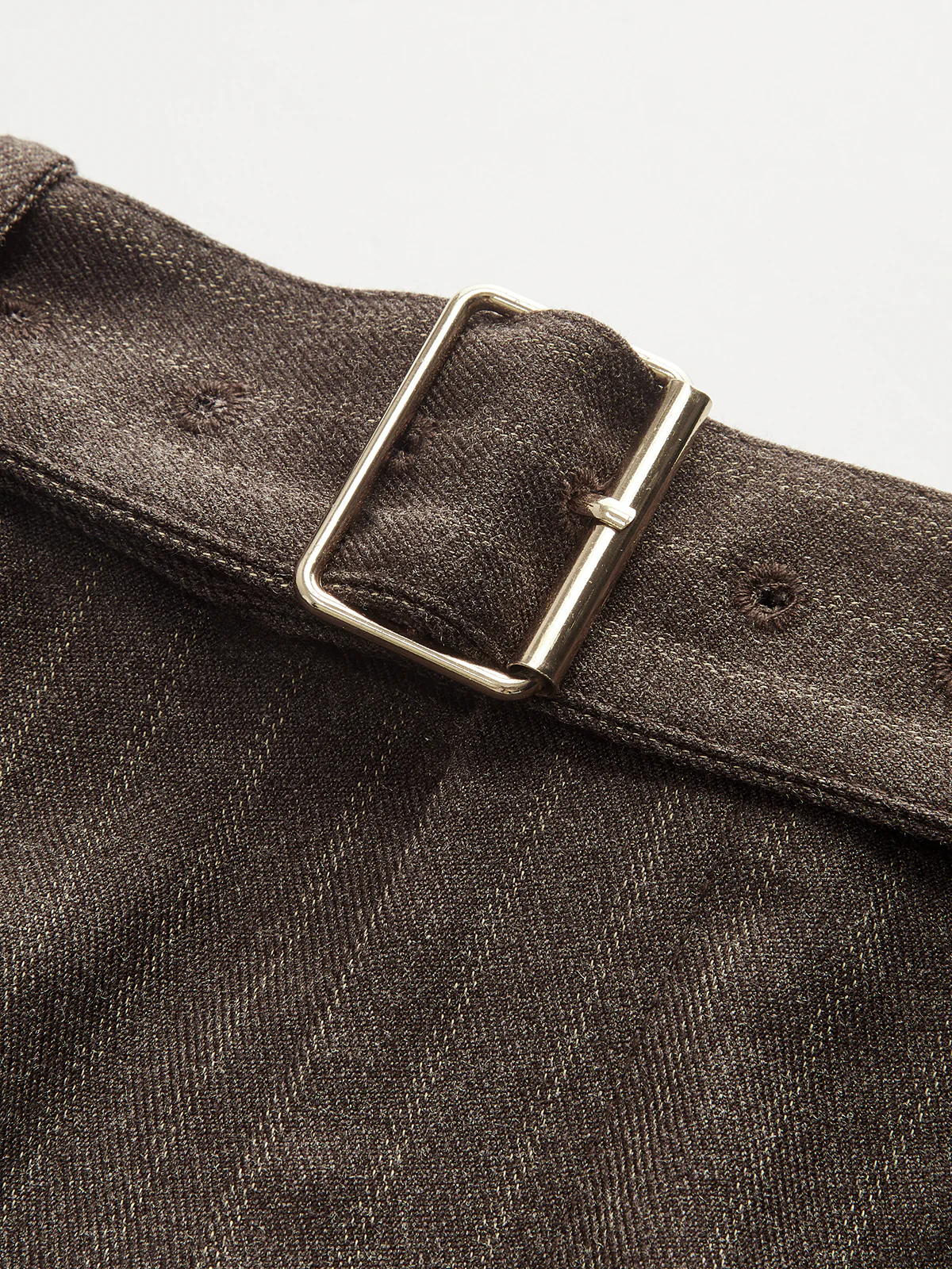 Belted Pinstripe Mid-Waist Wide-Leg Pants - Wholesalesil