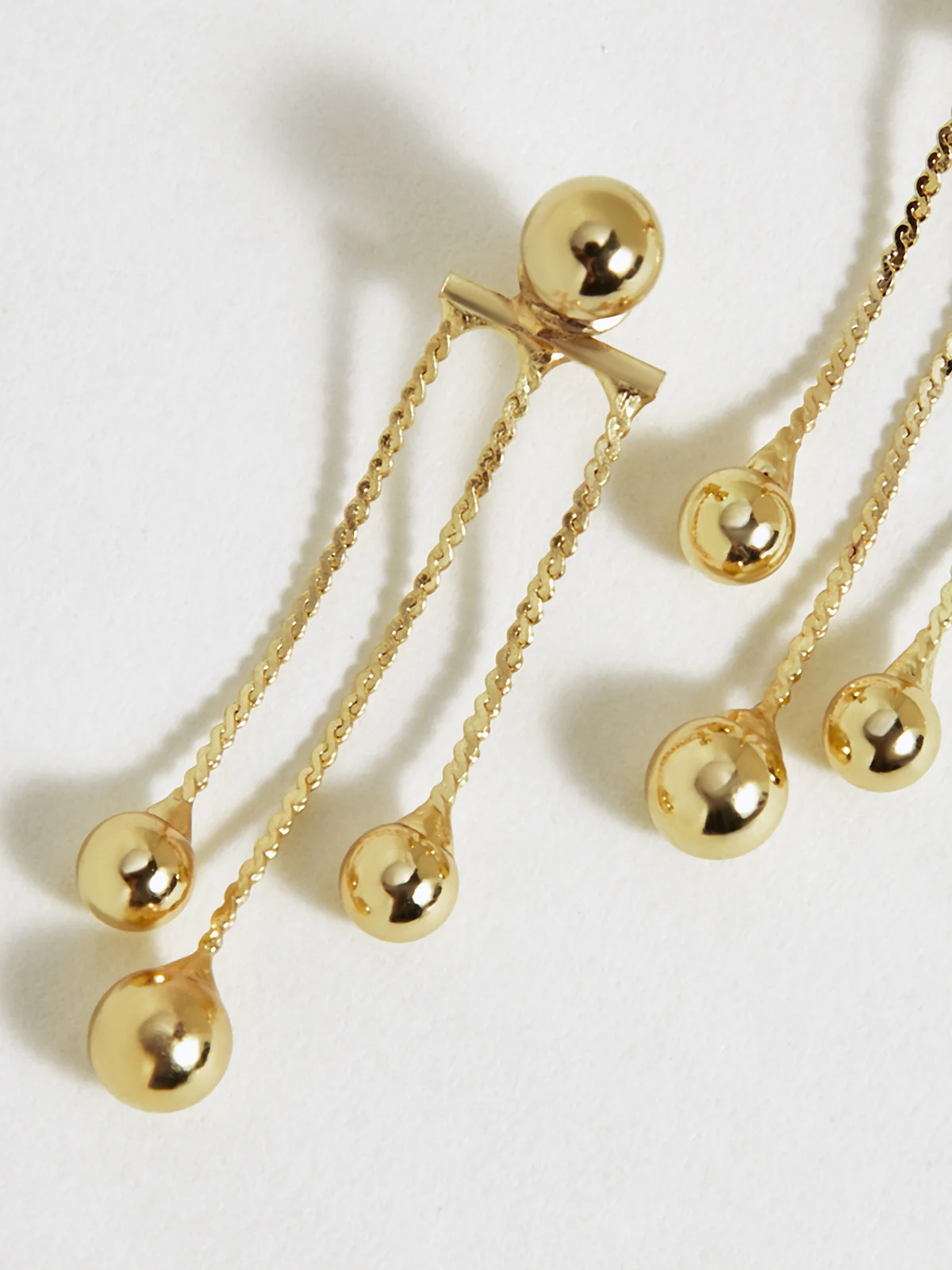 Golden Dangle Earrings - Wholesalesil