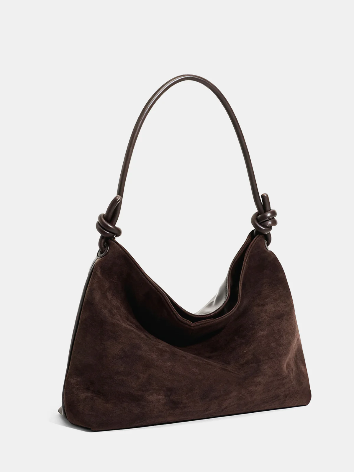 Suede Effect Knot Hobo Bag - Wholesalesil