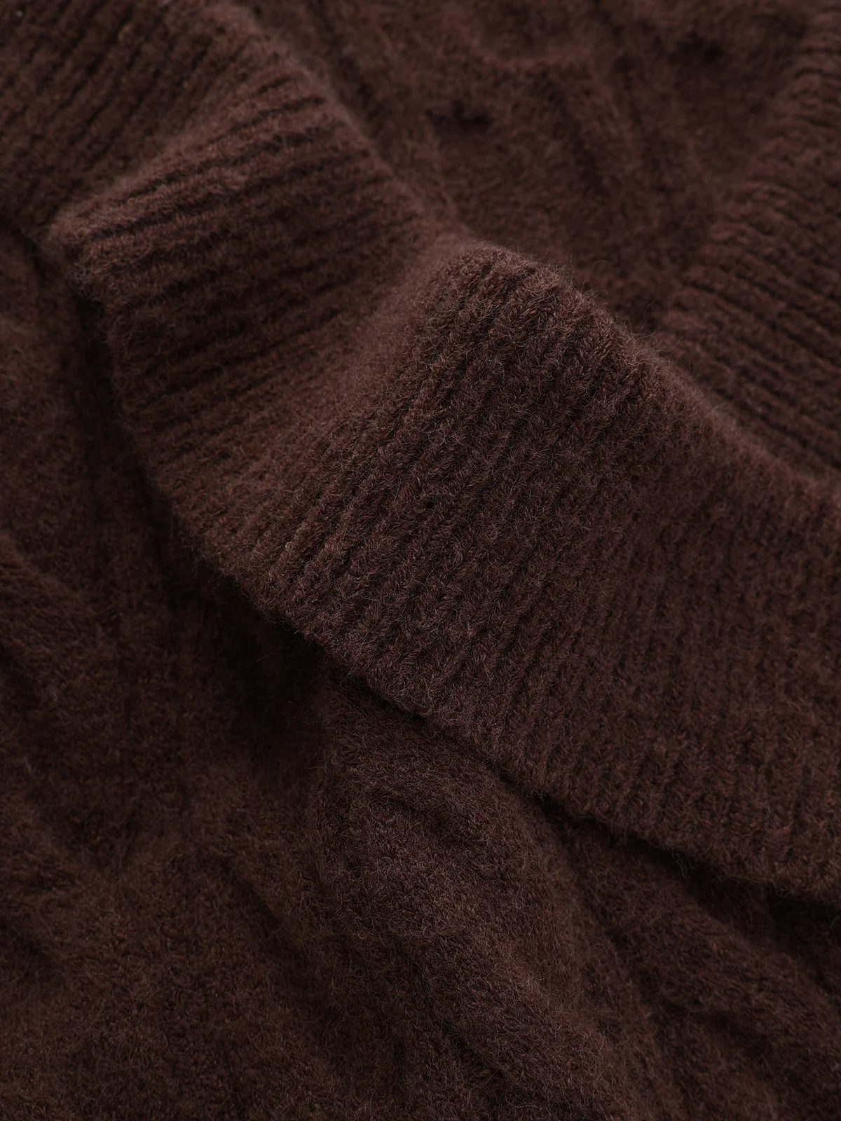 Cross-Front V-Neck Cable Knit Sweater - Wholesalesil