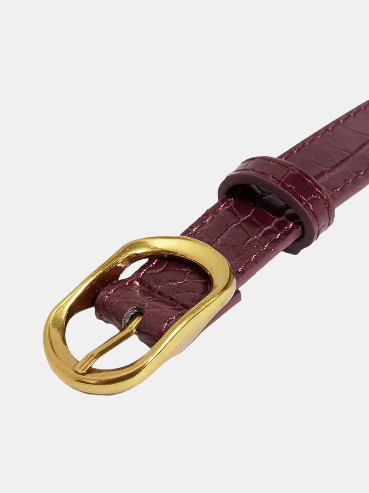Crocodile Embossed PU Leather Belt - Wholesalesil