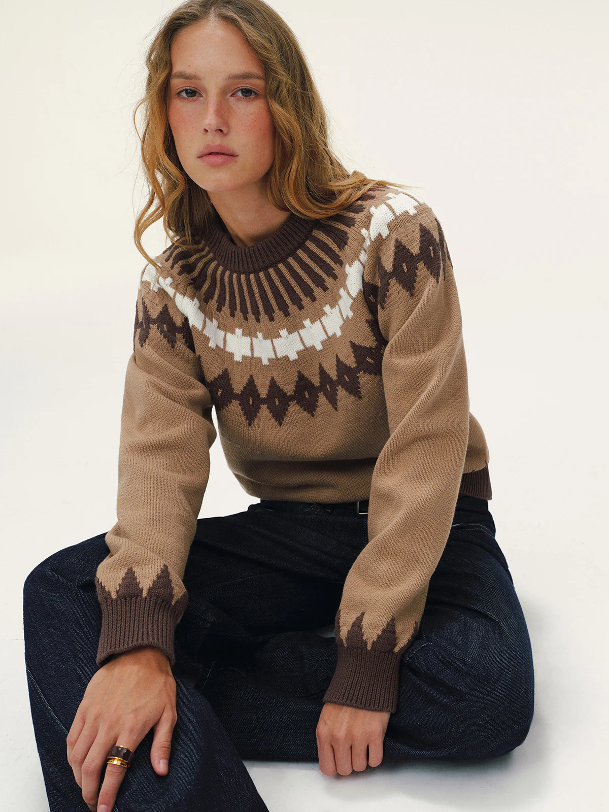 Fair Isle Knitted Sweater - Wholesalesil
