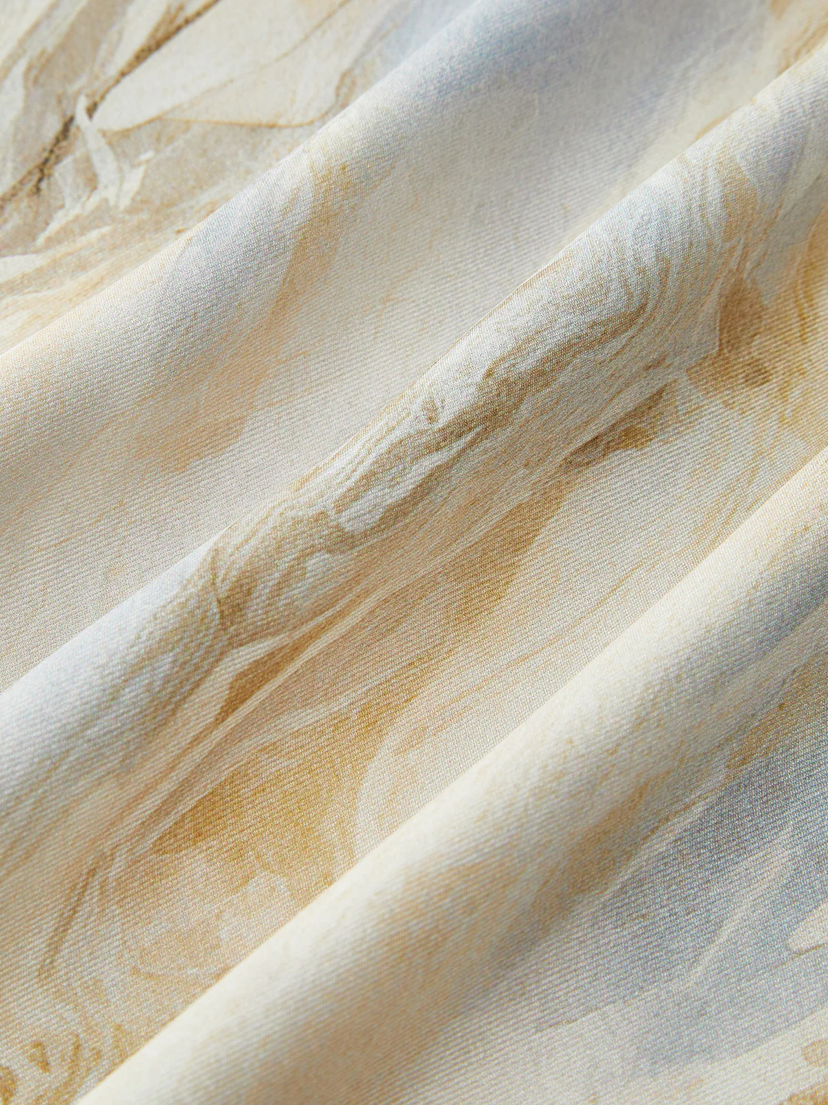 Semi-Sheer Marble Print Straight-Leg Pants - Wholesalesil