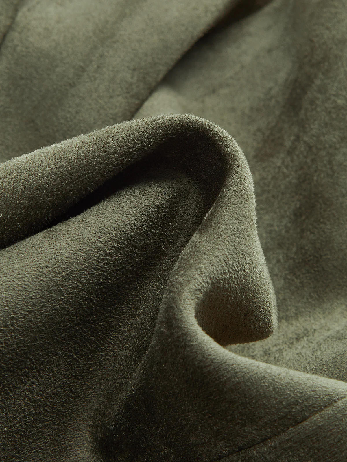 Suede Effect Cinched Waist Jacket - Wholesalesil