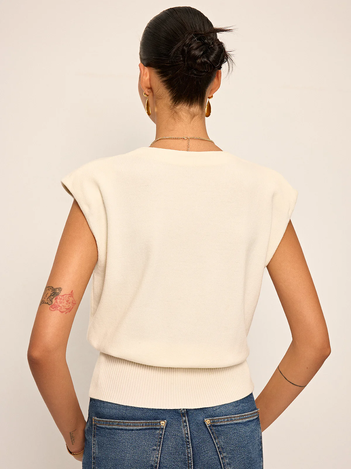 Asymmetric Two-Way Wear Knit Vest - Wholesalesil