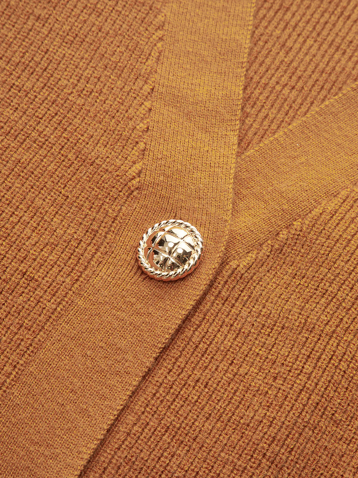 Cropped V-Neck Puff Sleeve Cardigan - Wholesalesil