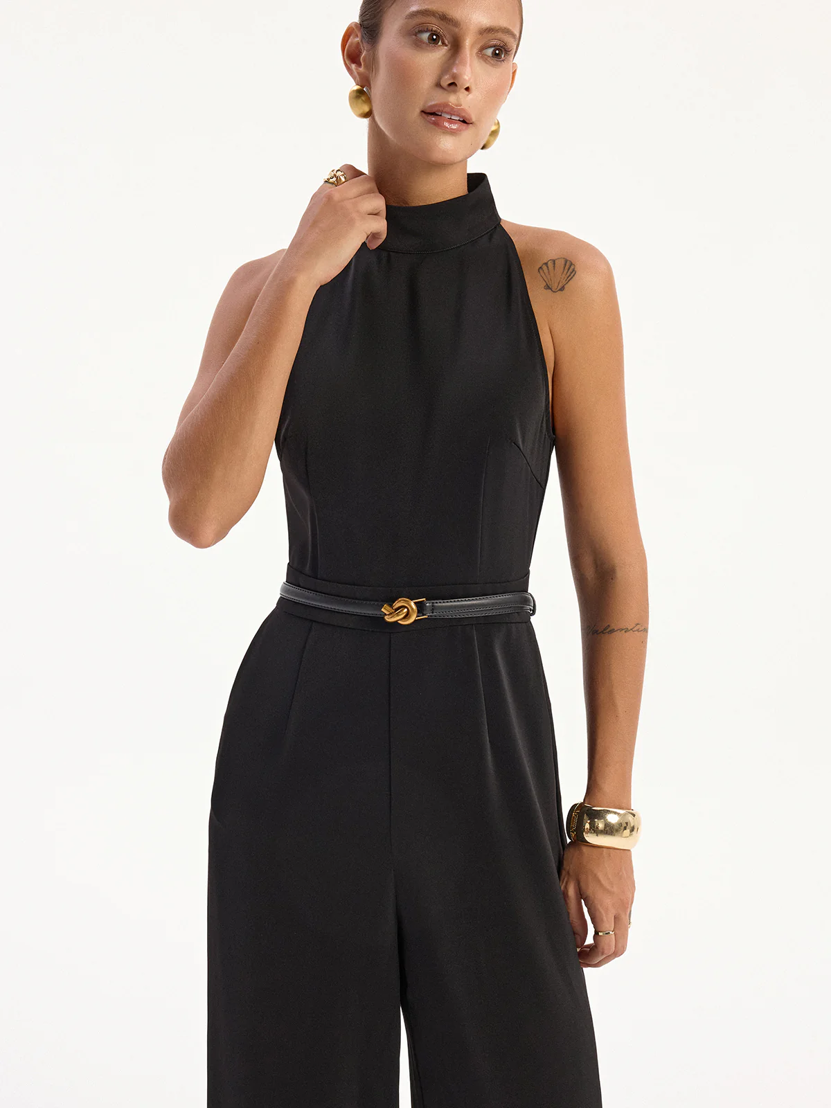 Leather Twist Buckle Belt - Wholesalesil