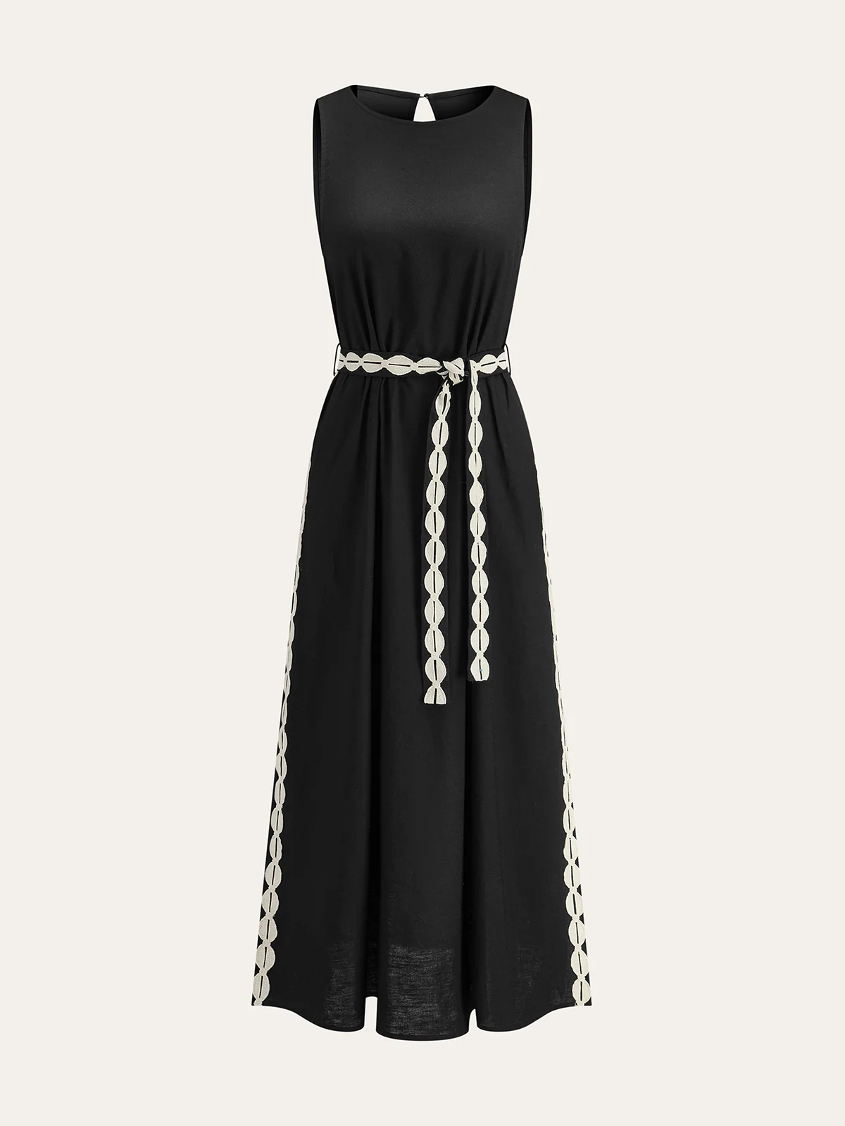 Contrast Trim Maxi Dress - Wholesalesil