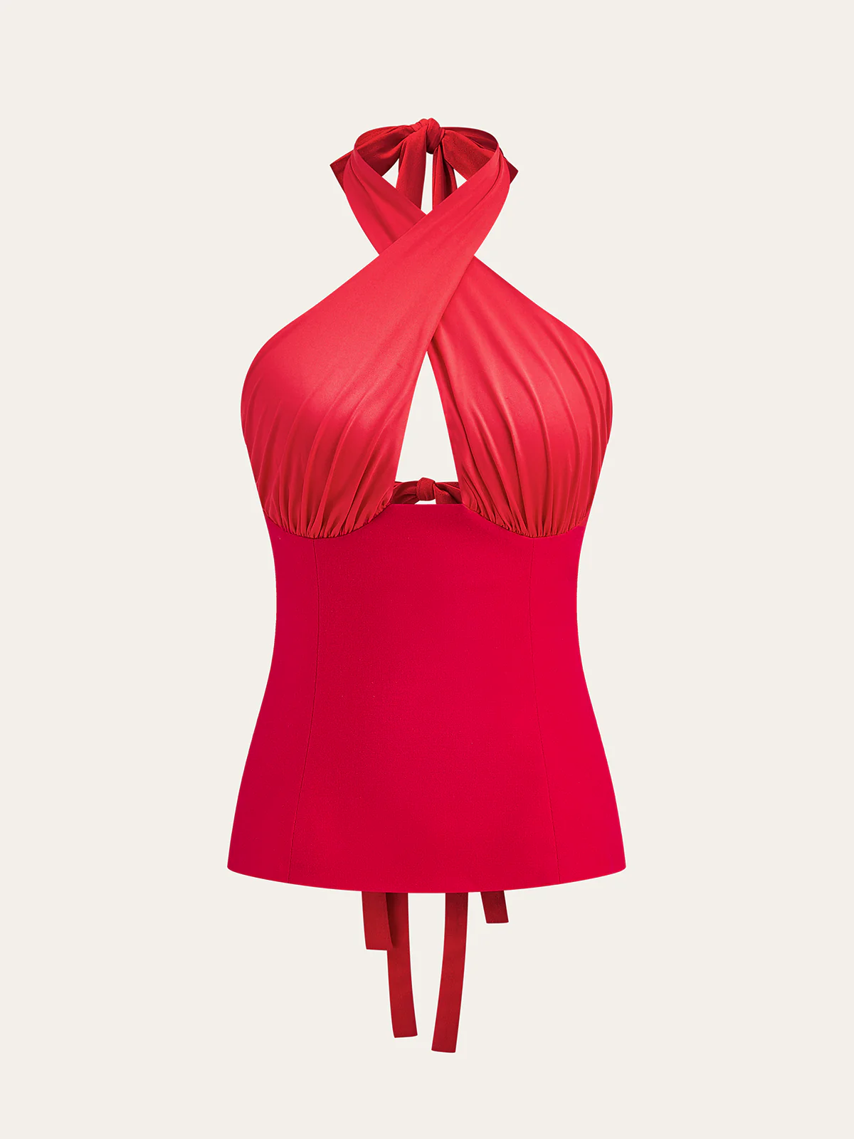 Cross Halter Backless Top - Wholesalesil