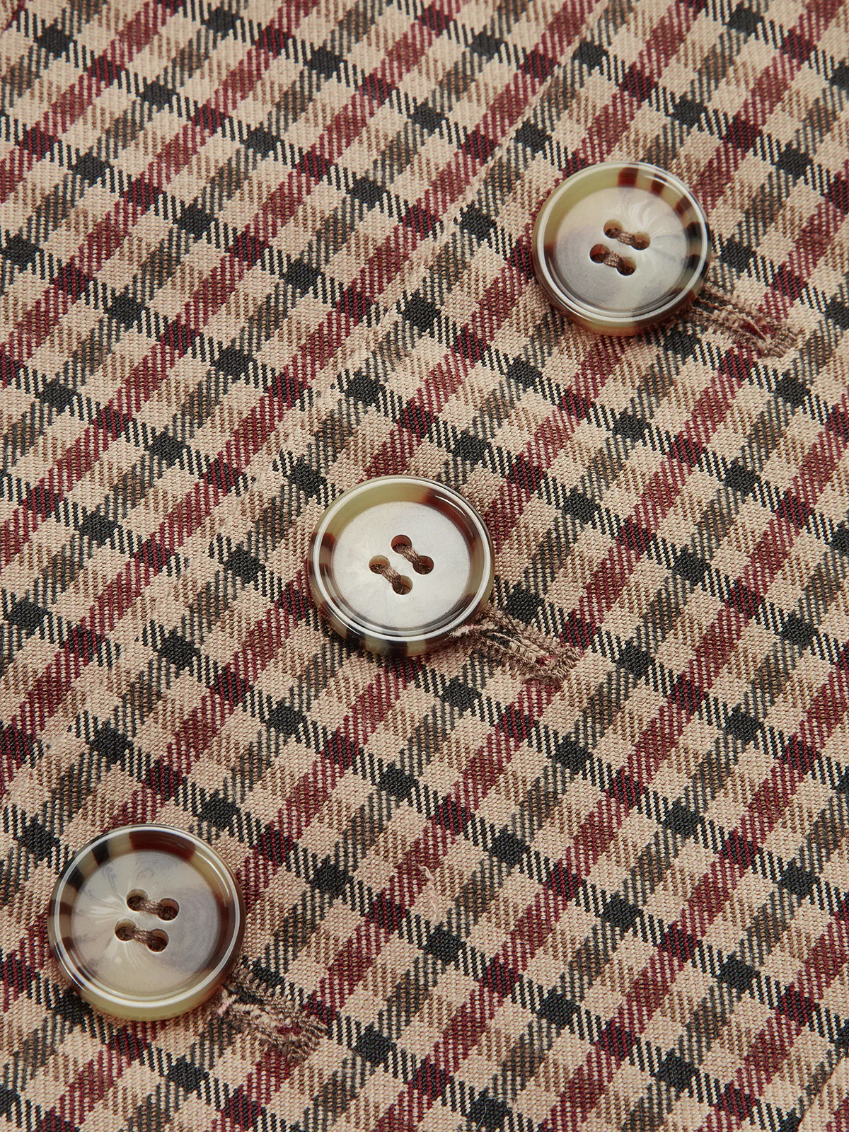 Asymmetric Neckline Plaid Jacket - Wholesalesil