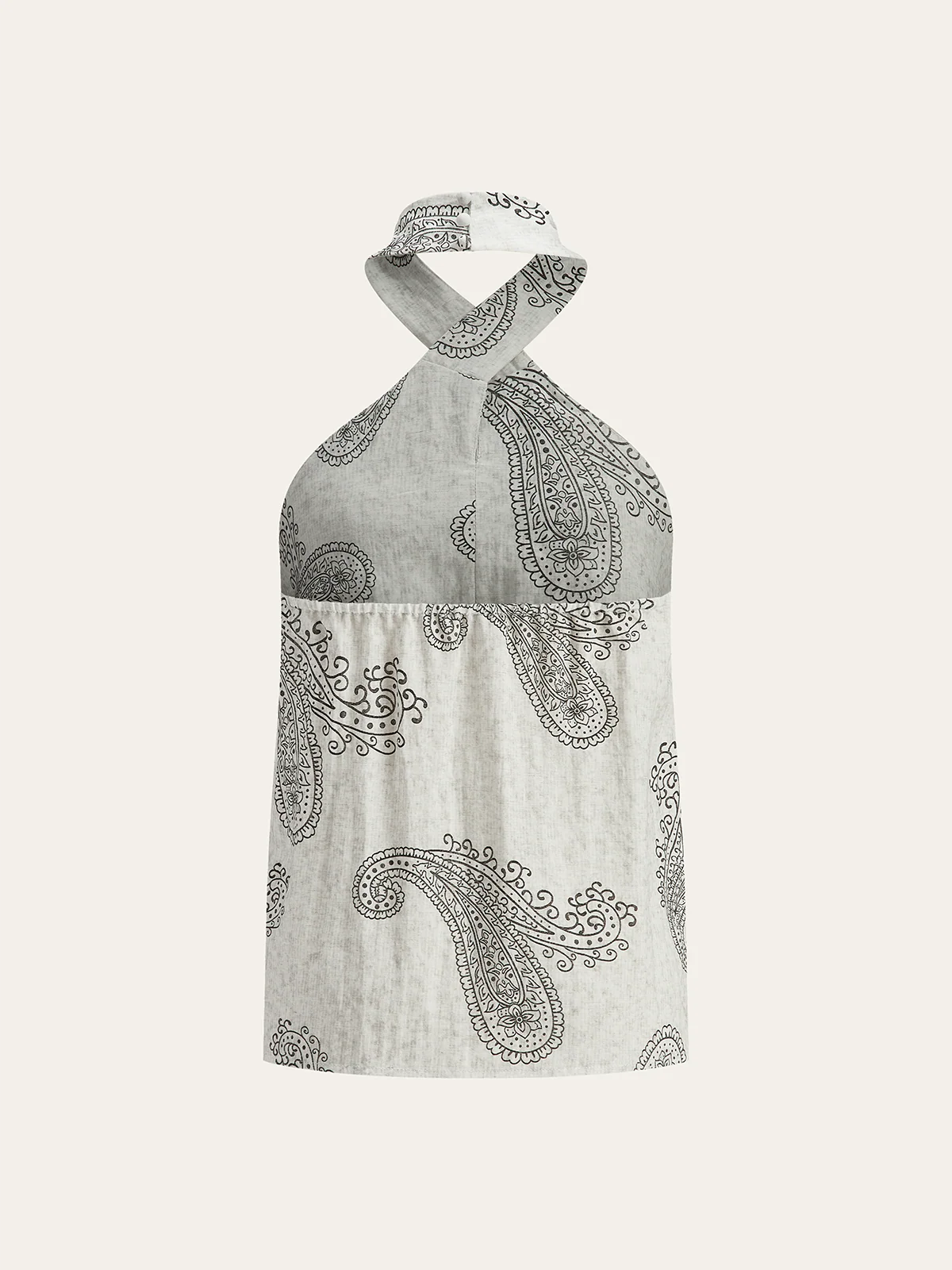 Boho Print Halter Backless Top - Wholesalesil