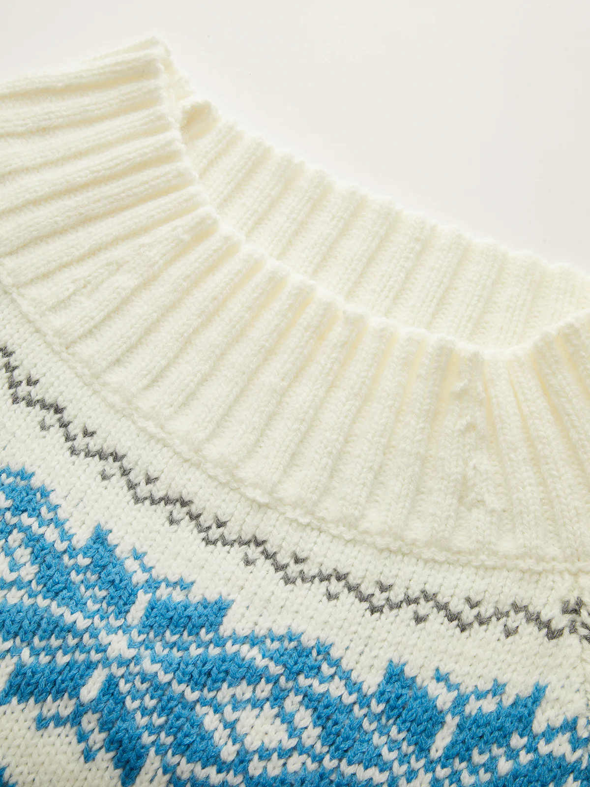 Off-Shoulder Fair Isle Sweater - Wholesalesil