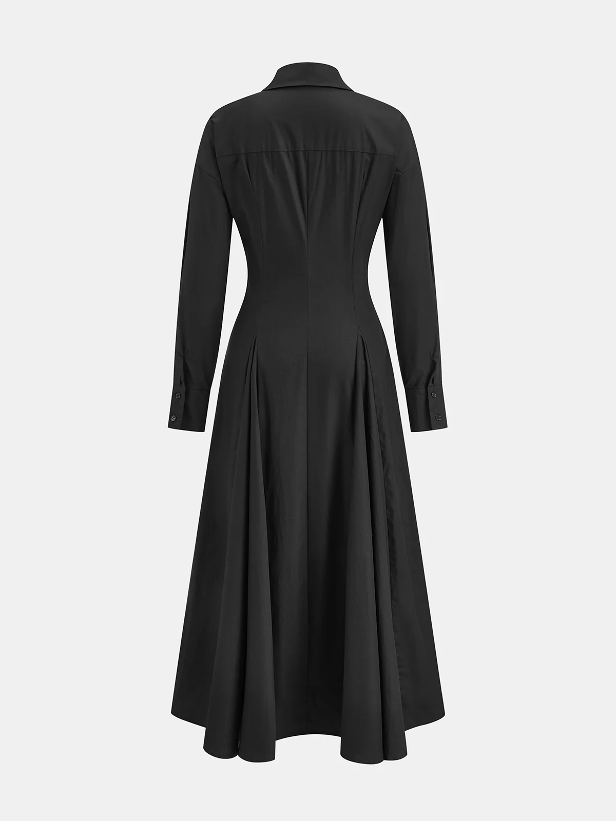 Pleated Button Front Shirt Dress - Wholesalesil