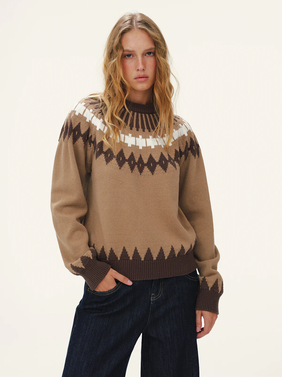 Fair Isle Knitted Sweater - Wholesalesil