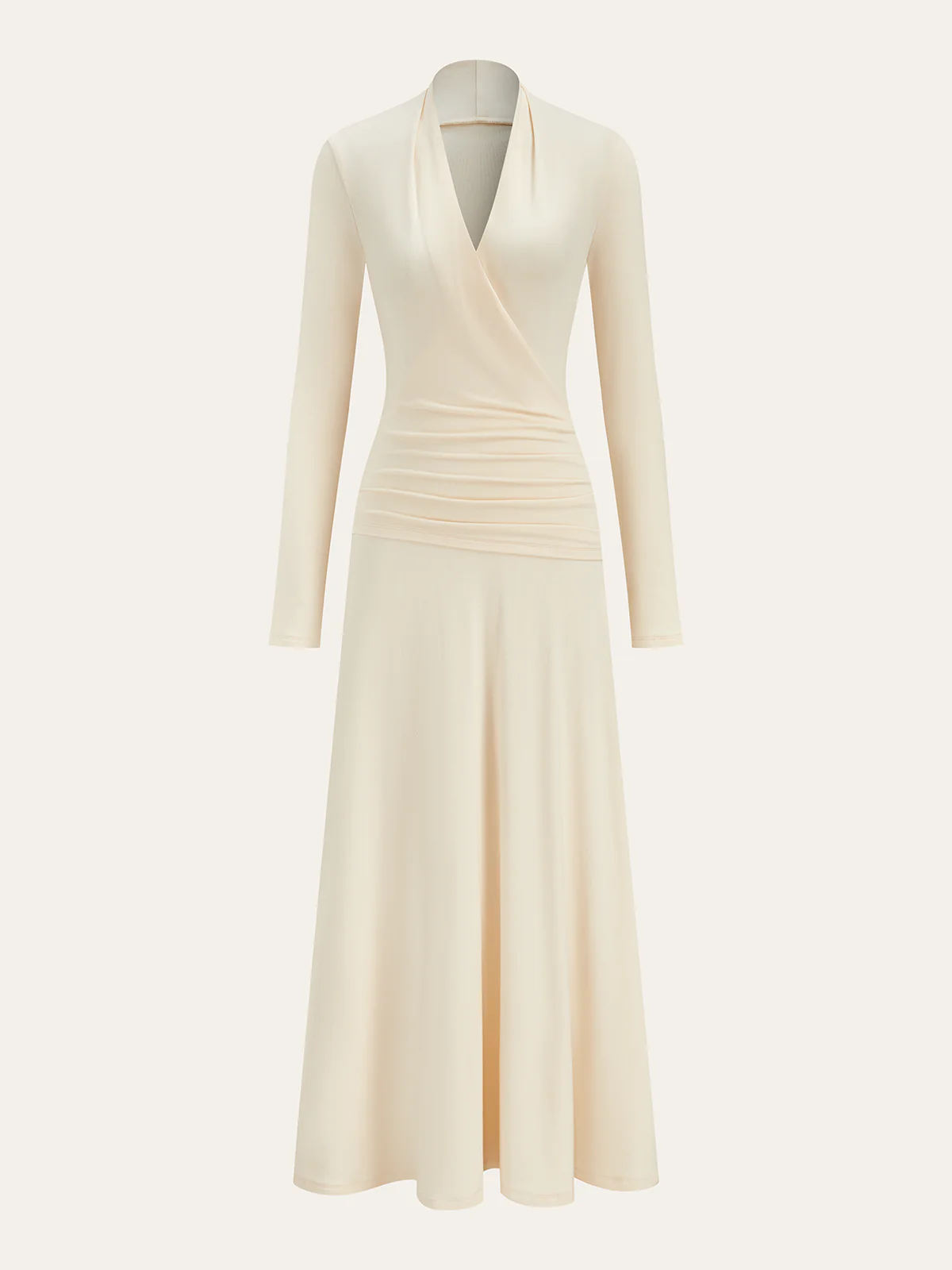 Pleated Fishtail Long Dress - Wholesalesil