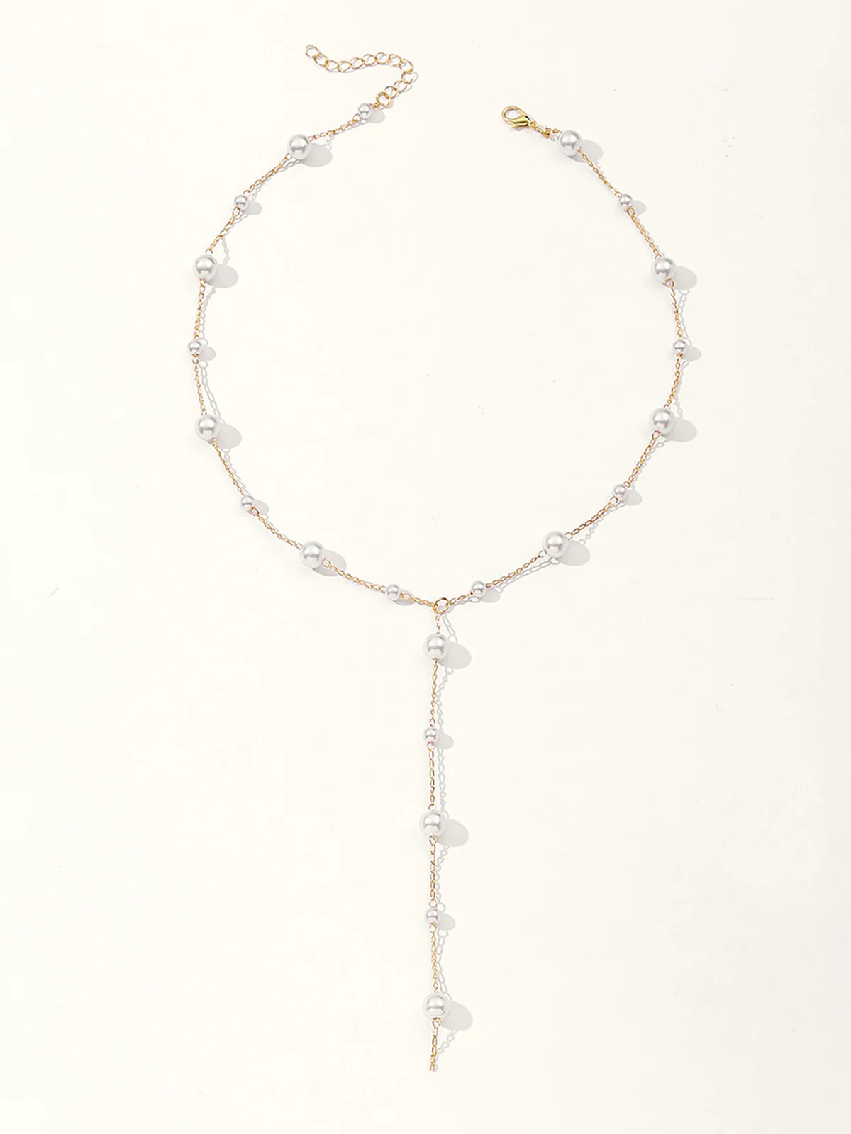 Pearl Drop Y-Necklace - Wholesalesil