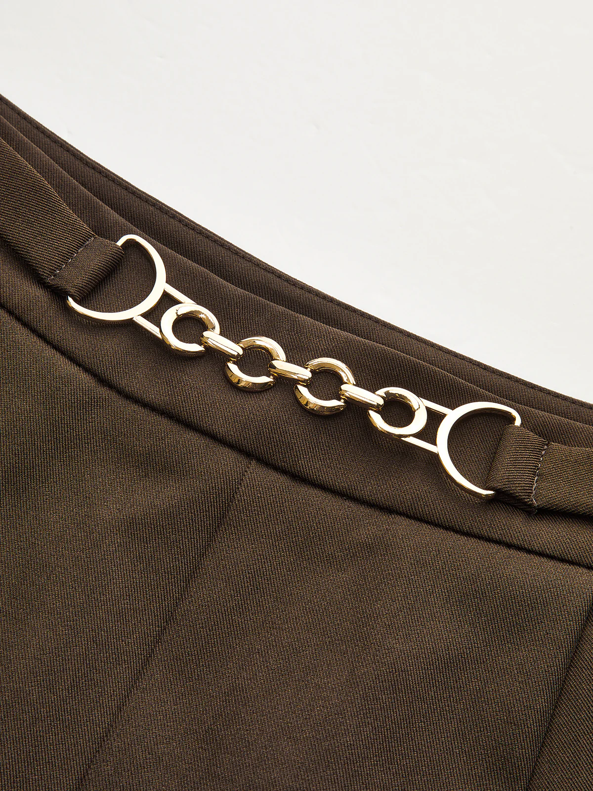 Chain Detail Wide-Leg Pants - Wholesalesil