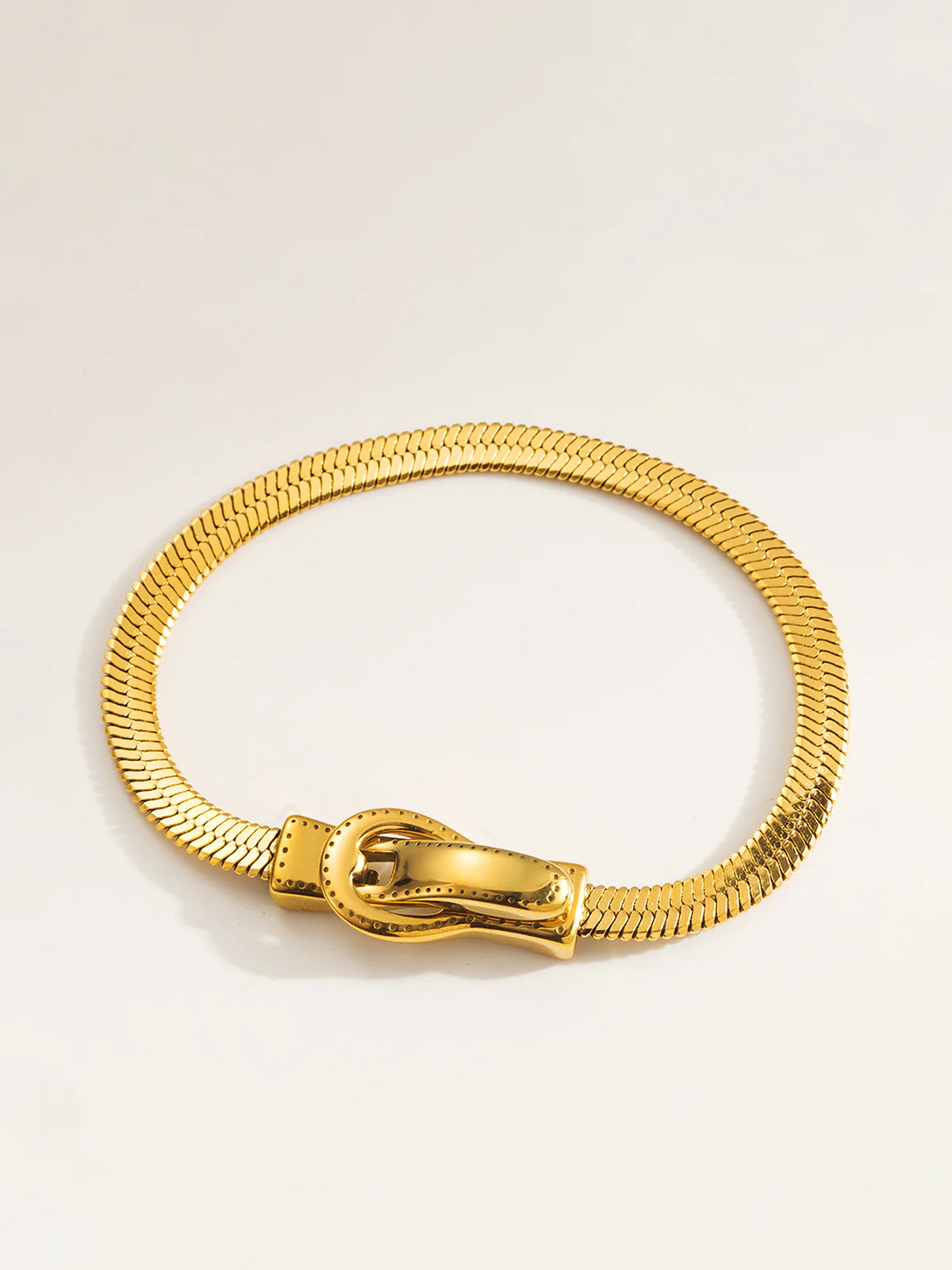 Golden Chain-Style Bracelet - Wholesalesil