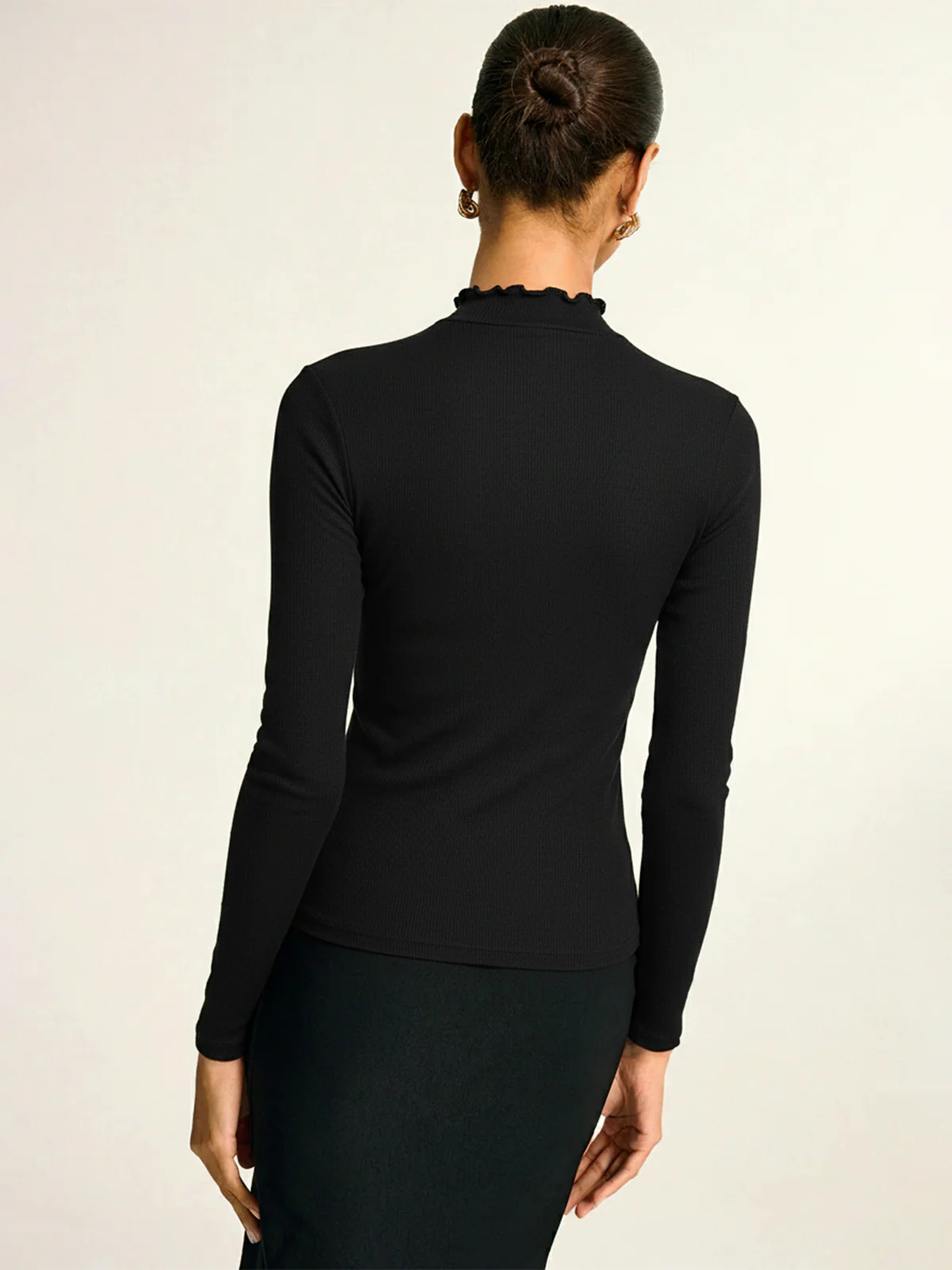 Sheer Paneled Long Sleeve Top - Wholesalesil