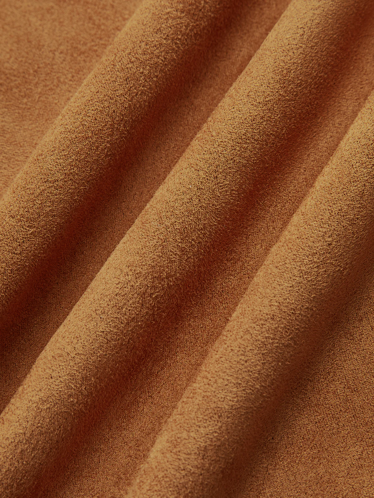 Asymmetrical Ruched Long Sleeve Suede Effect Mini Dress - Wholesalesil