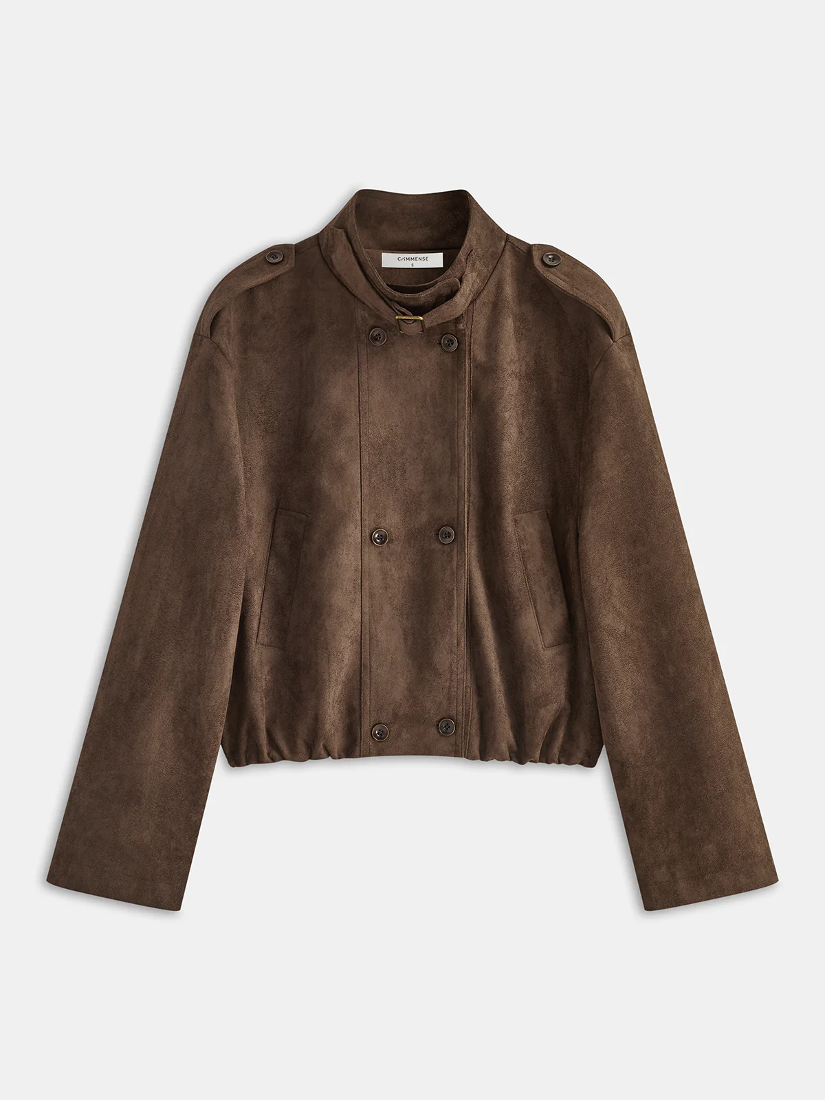 Faux Suede Cropped Biker Jacket - Wholesalesil